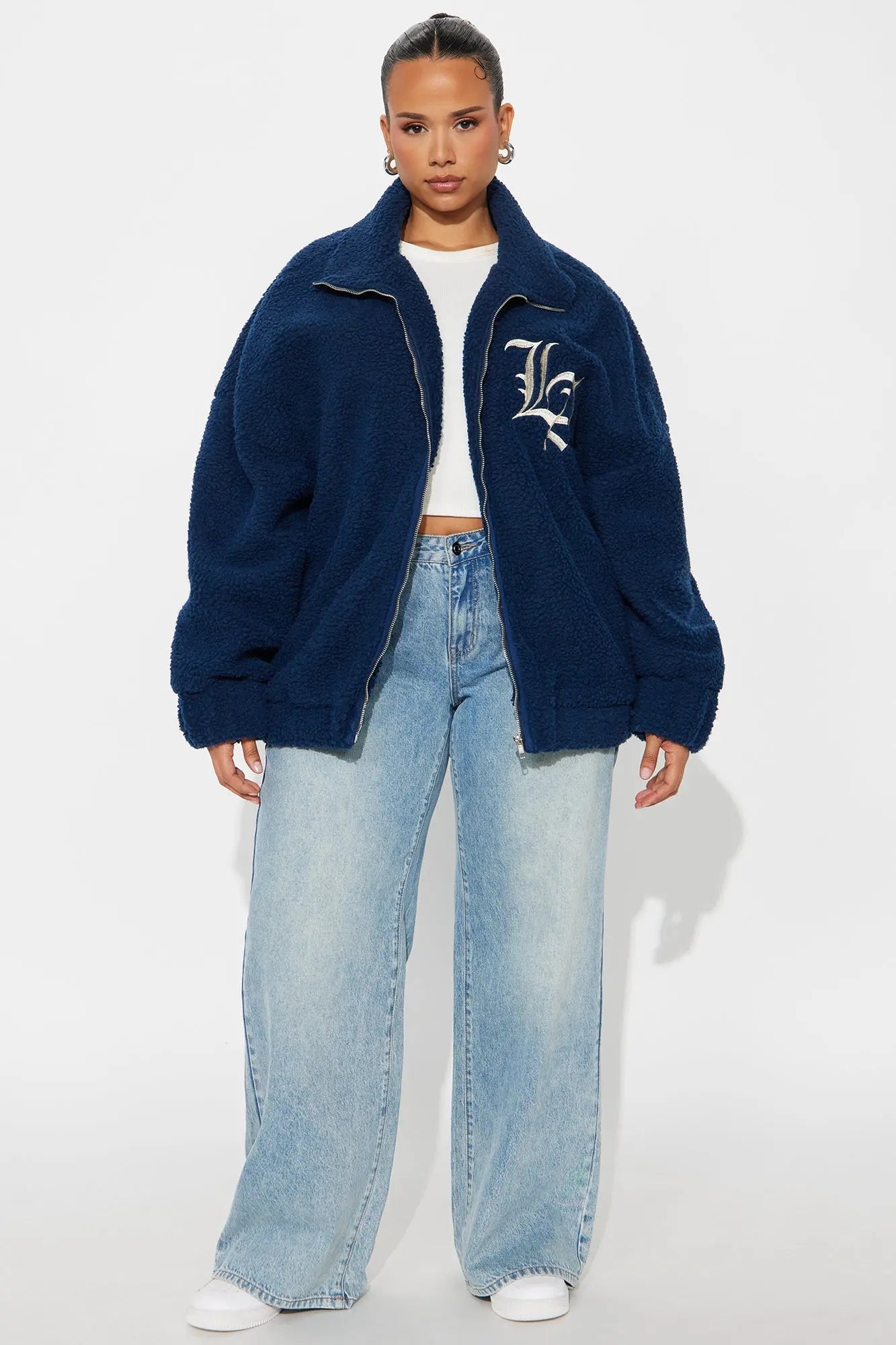 Los Angeles Worldwide Varsity Jacket - Blue 