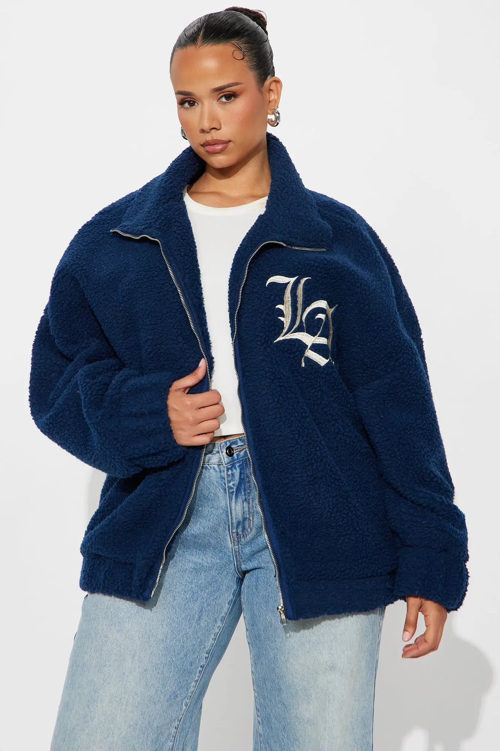 Los Angeles Worldwide Varsity Jacket - Blue 