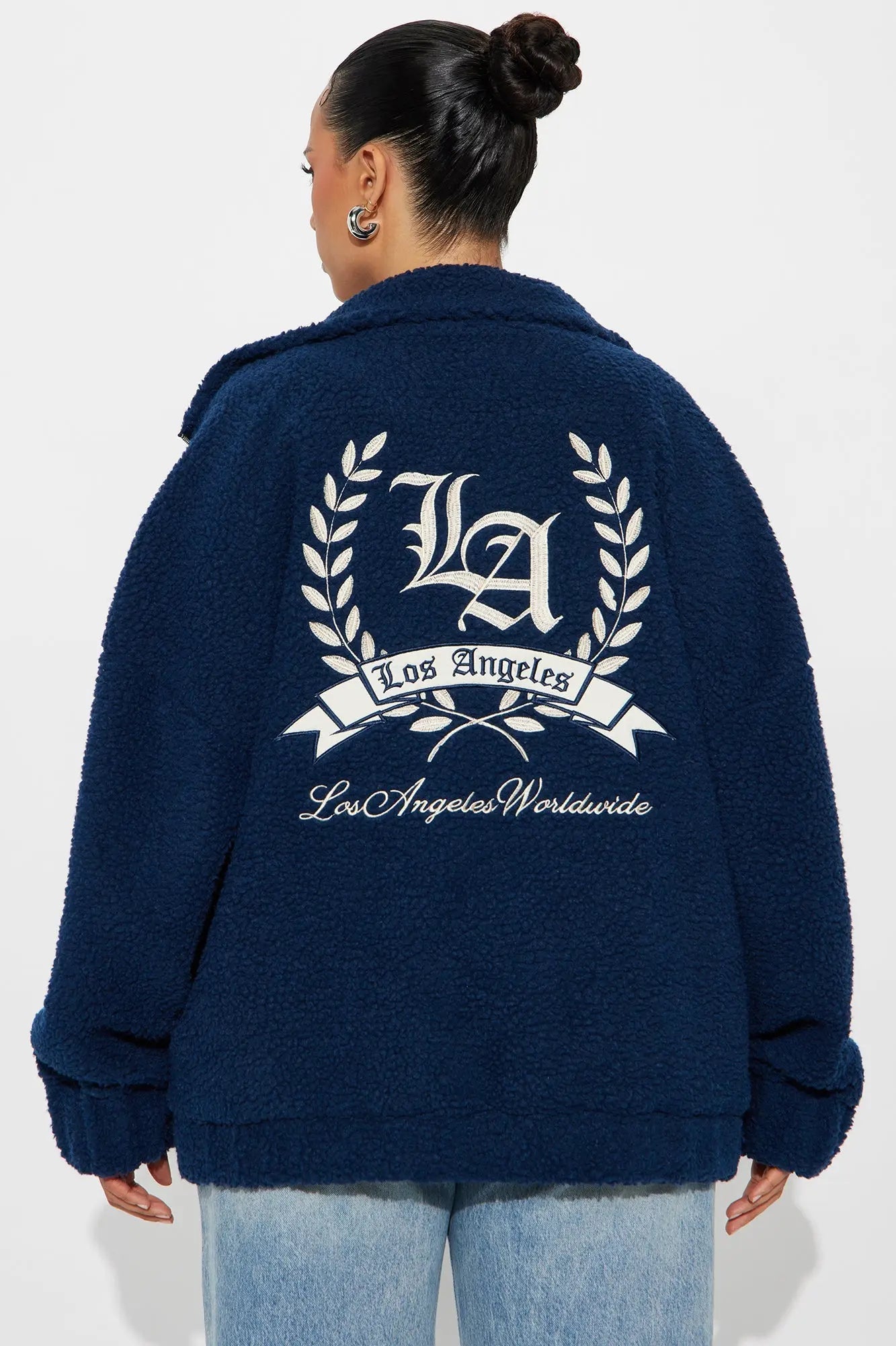 Los Angeles Worldwide Varsity Jacket - Blue 