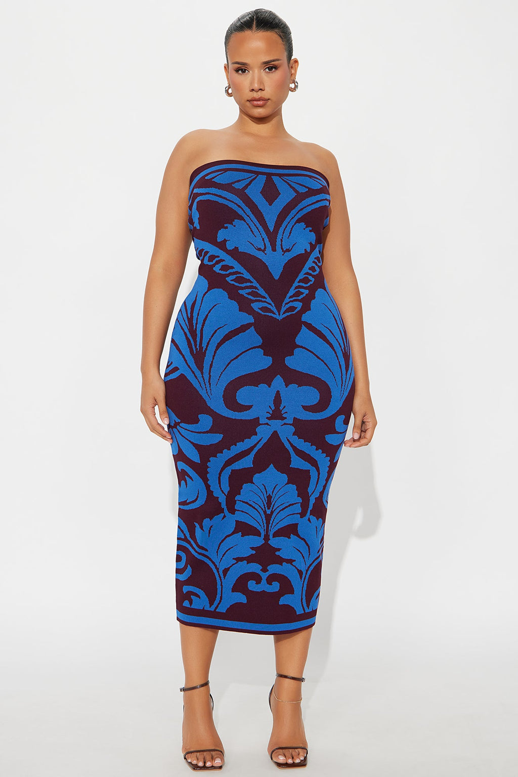 Bridget Bolero Sweater Midi Dress - Blue/combo