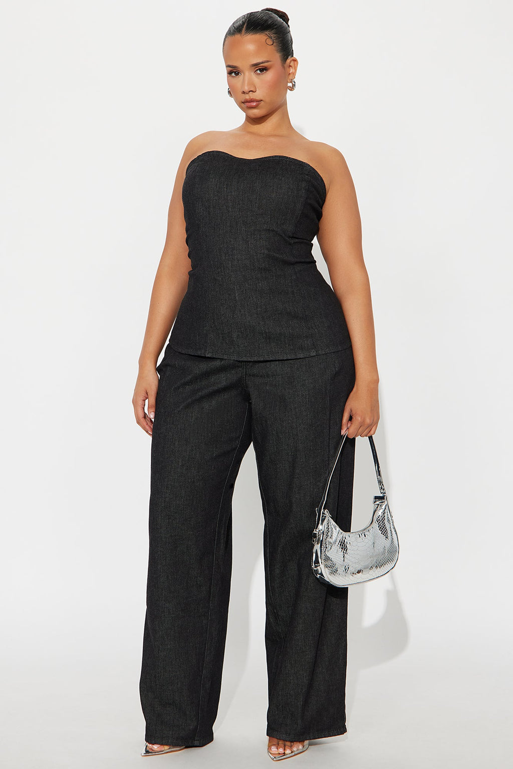 Mid Day Moves Stretch Denim Pant Set - Dark Wash