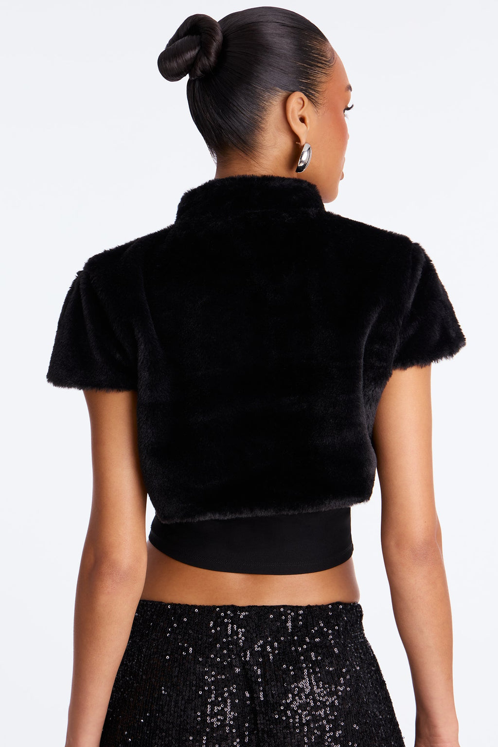 Hunny Bunny Faux Fur Bolero - Black