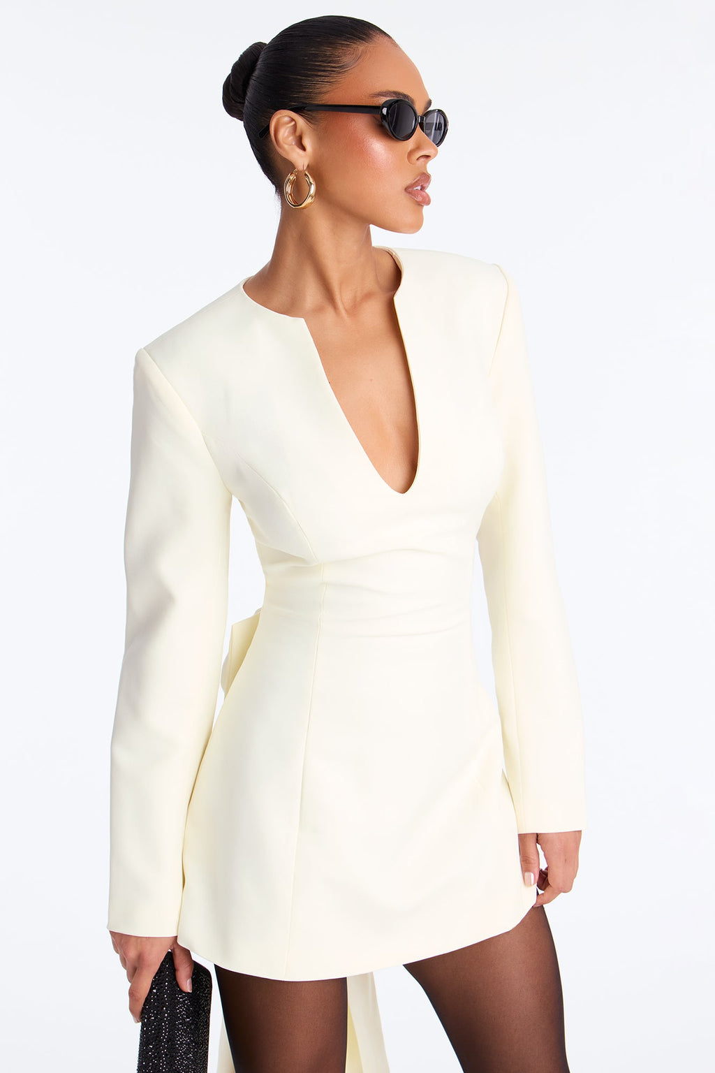 Bow Bae Mini Dress - Ivory