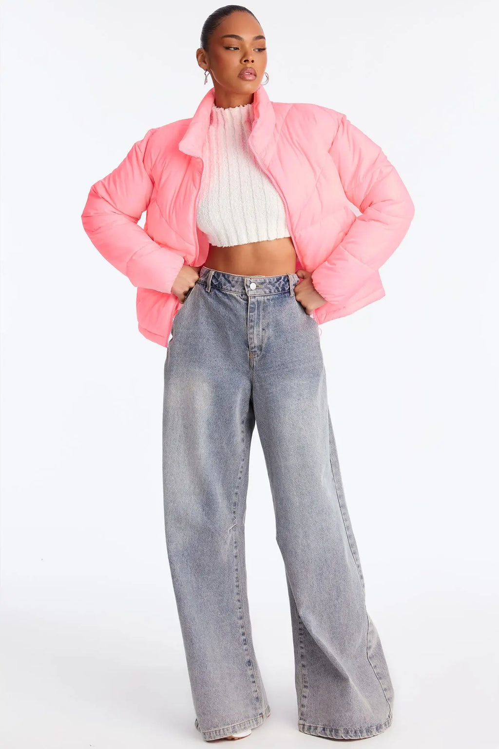 City Streets Puffer Jacket - Pink 
