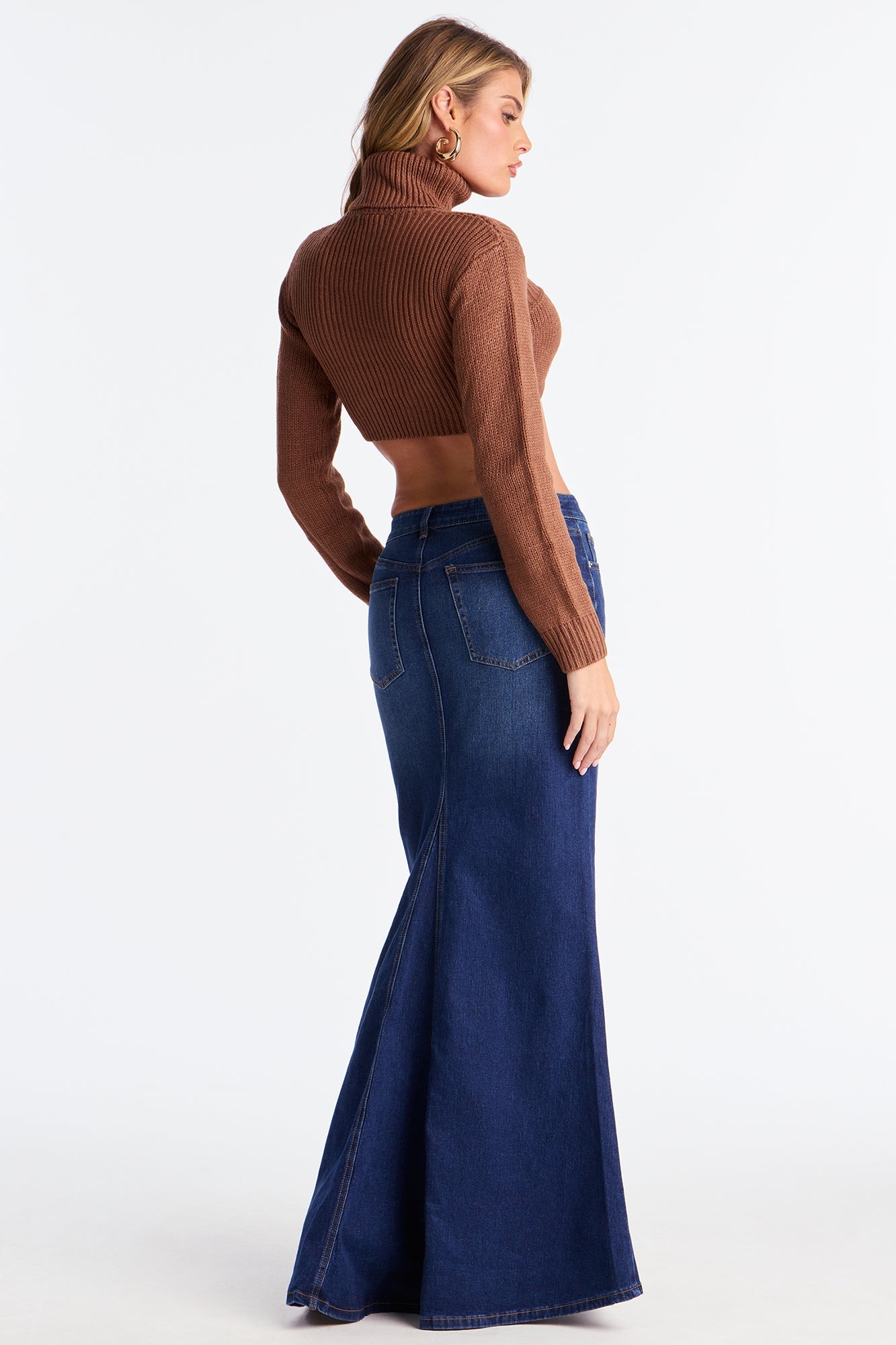 Courtney Denim Maxi Skirt - Dark Wash