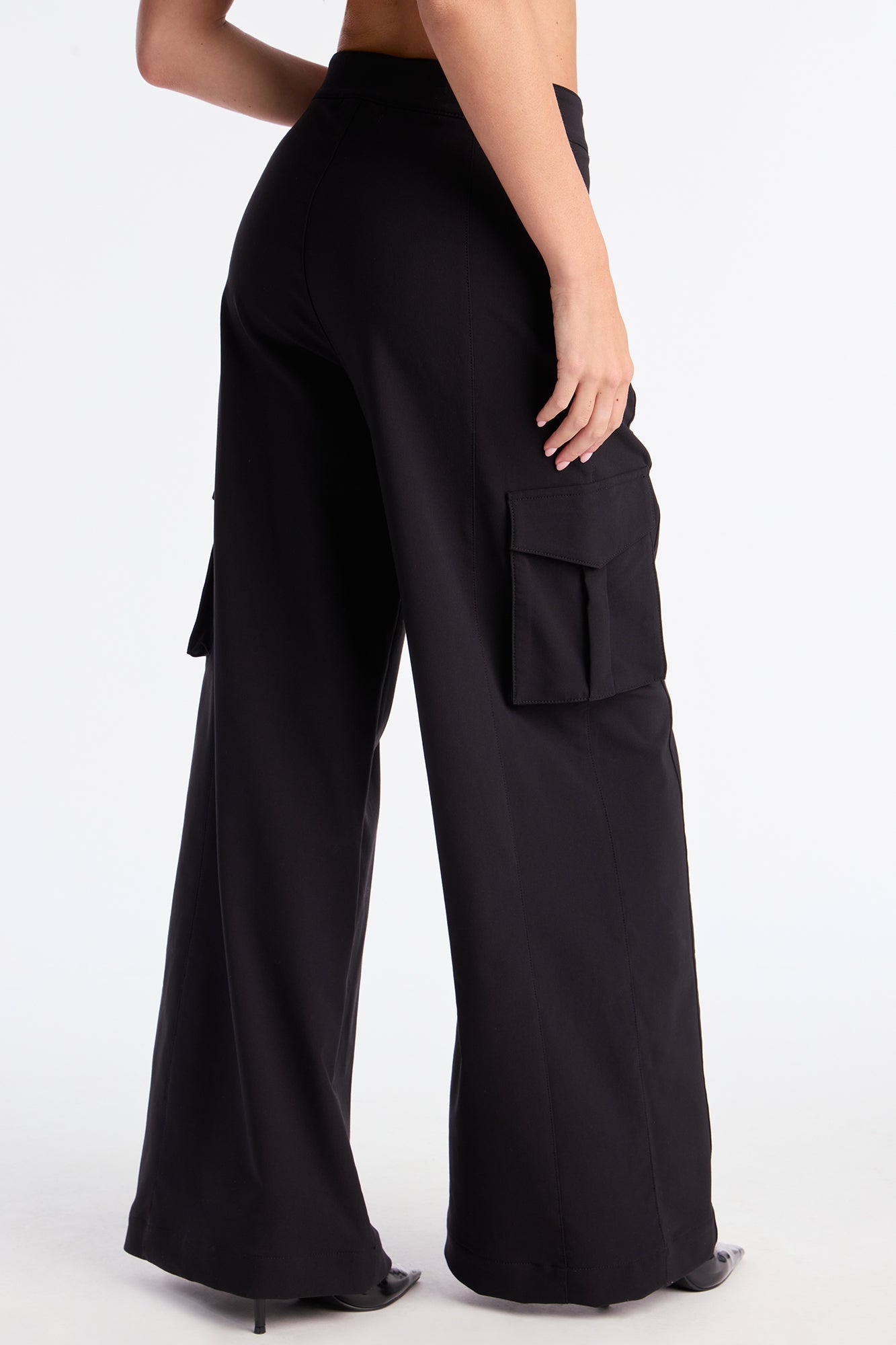 Rebel Heart Extreme Wide Leg Cargo Pant 32″ - Black