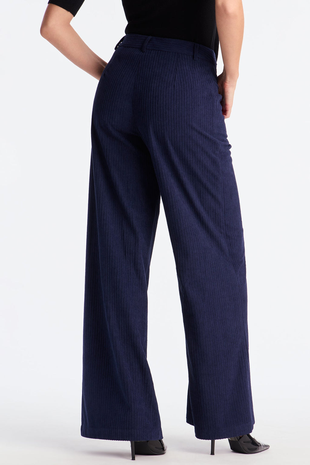 Golden Hour Groove Wide Leg Corduroy Pant 33 - Navy