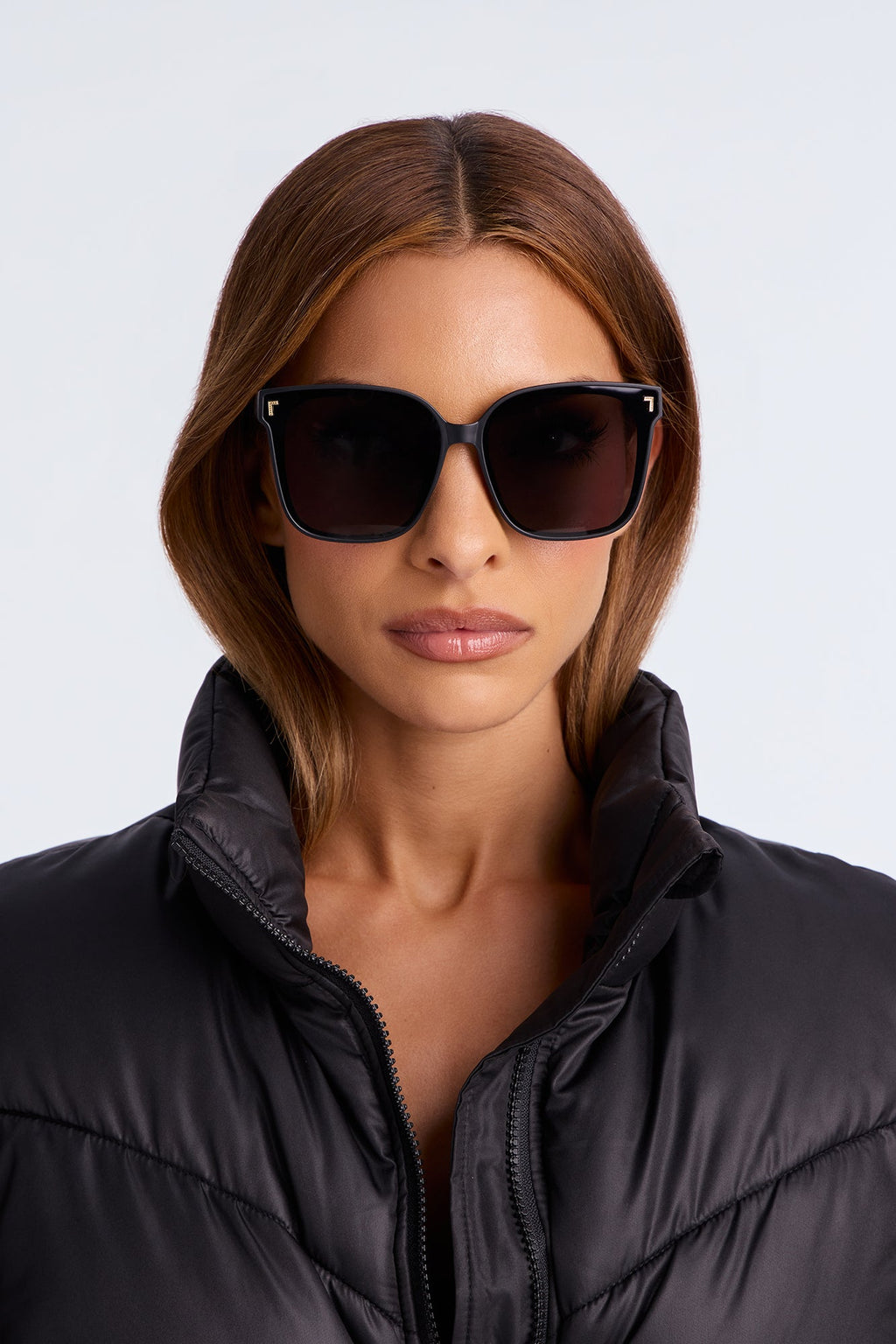 Glow Getter Square Sunglasses - Black