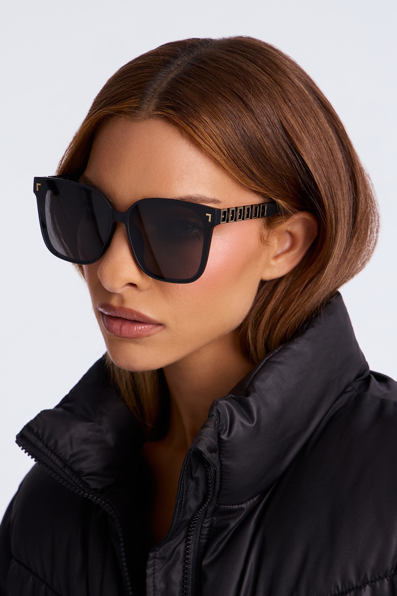 Glow Getter Square Sunglasses - Black