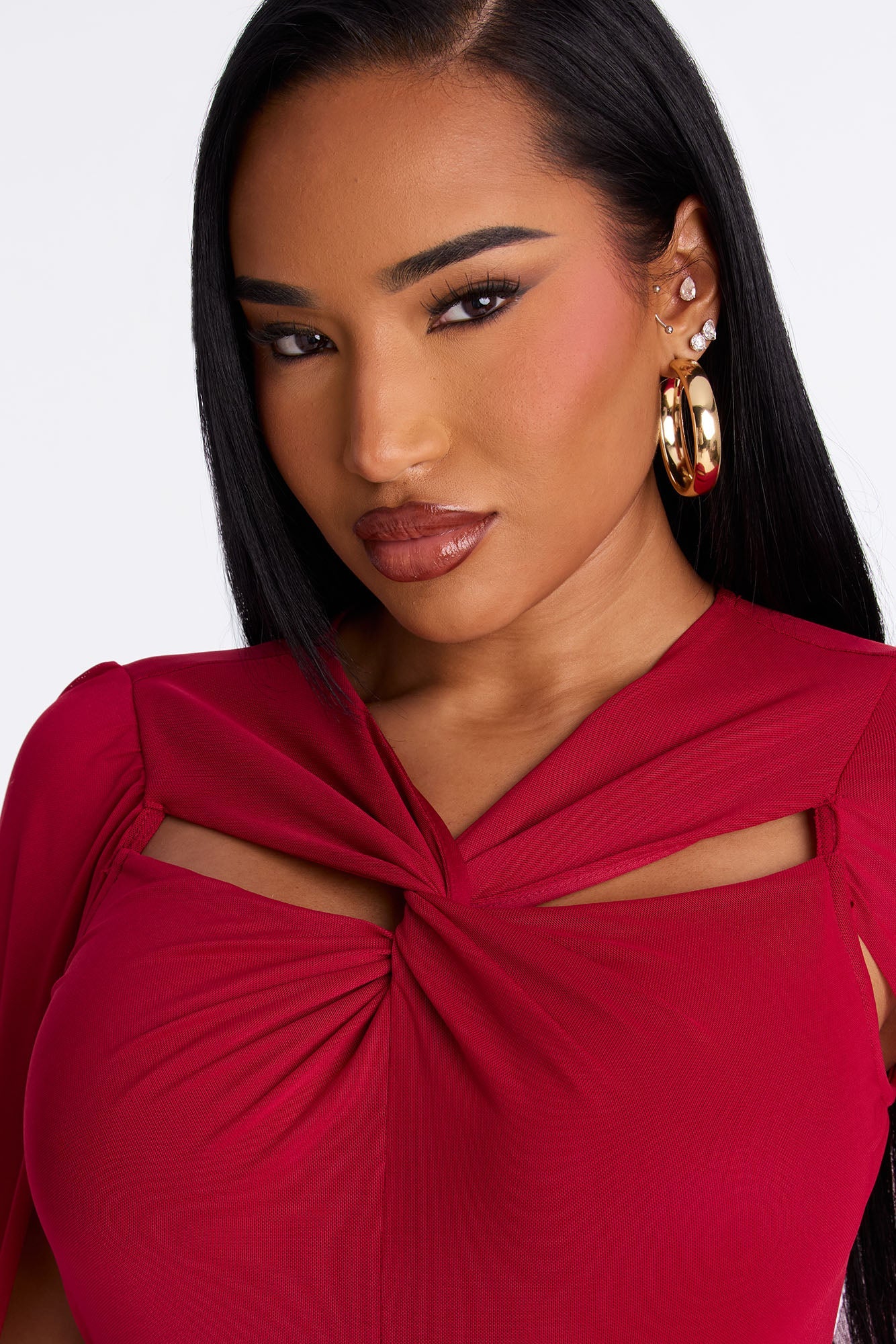 Soul Lover Mesh Maxi Gown - Red