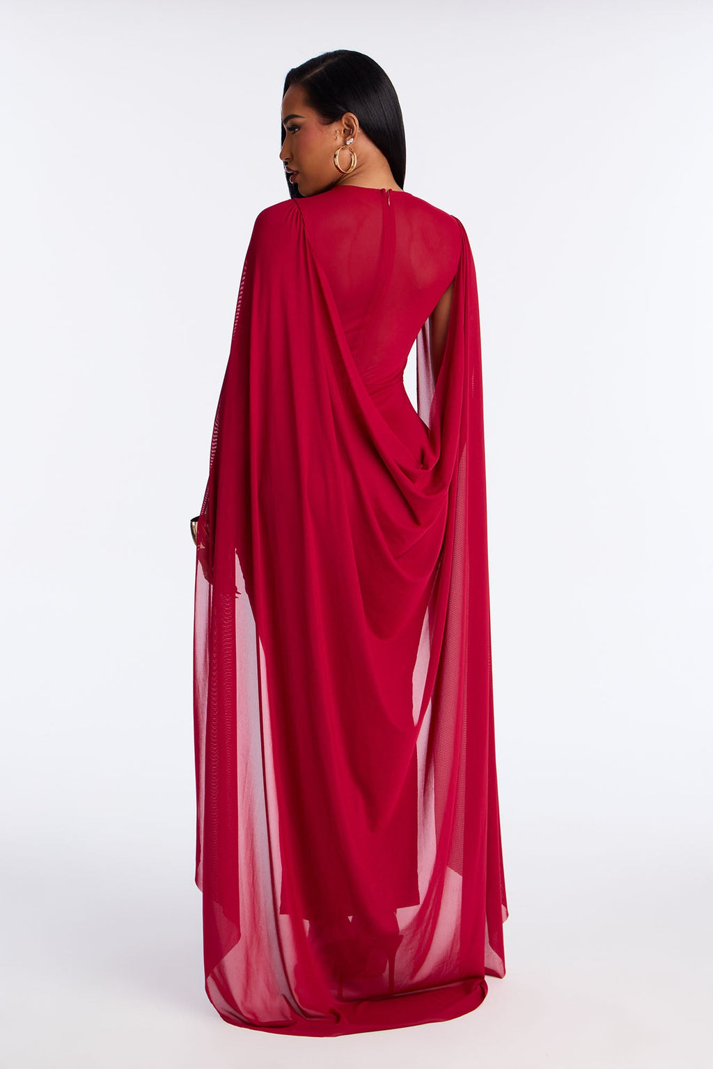 Soul Lover Mesh Maxi Gown - Red