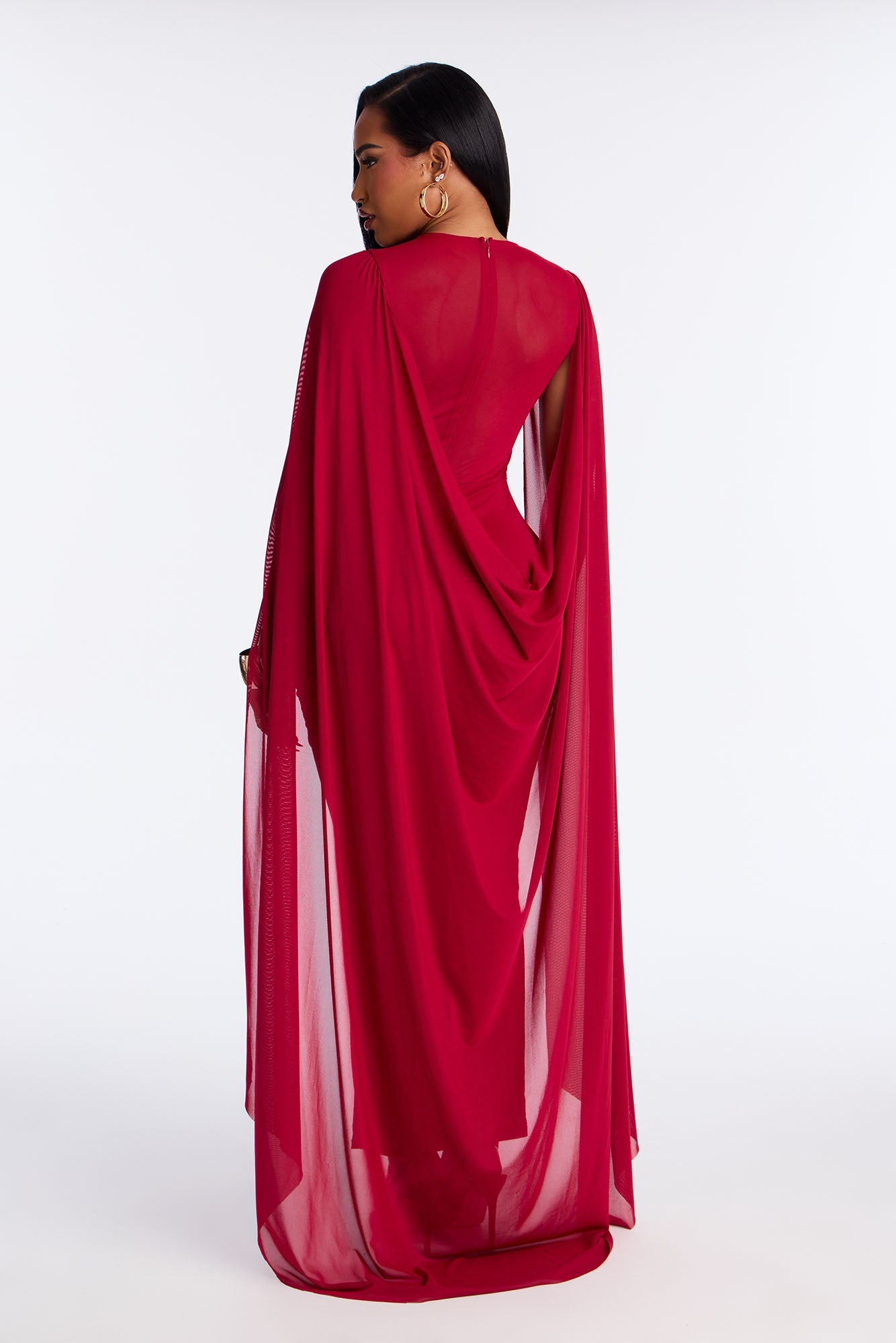 Soul Lover Mesh Maxi Gown - Red