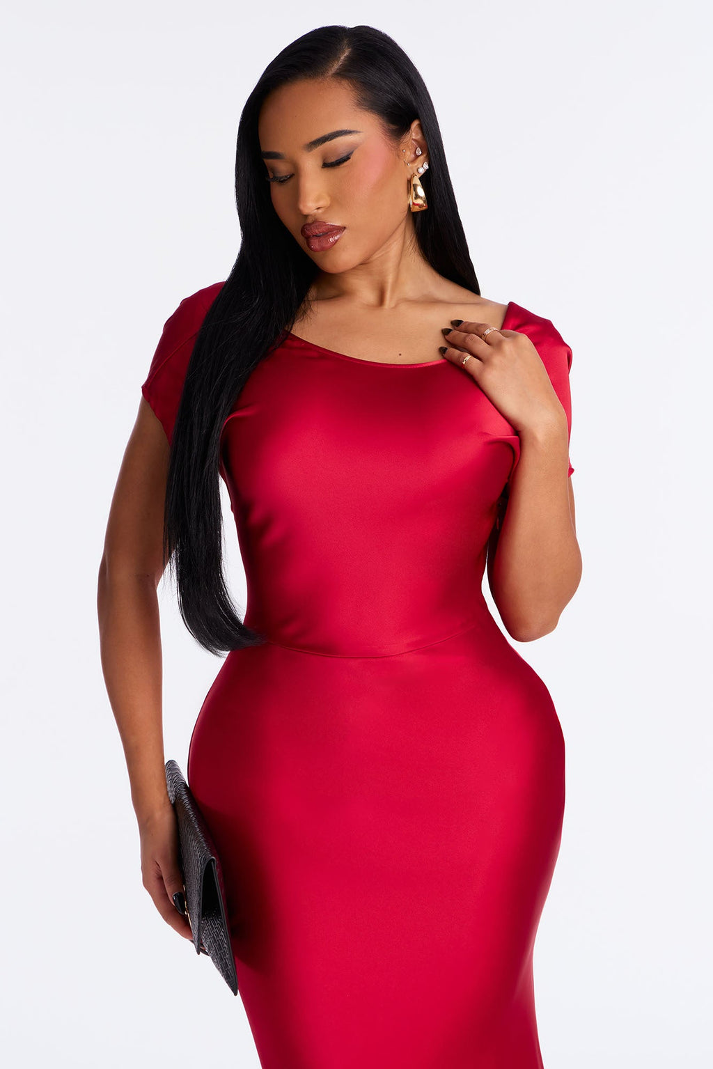 Gleaming Beauty Backless Maxi Gown - Red