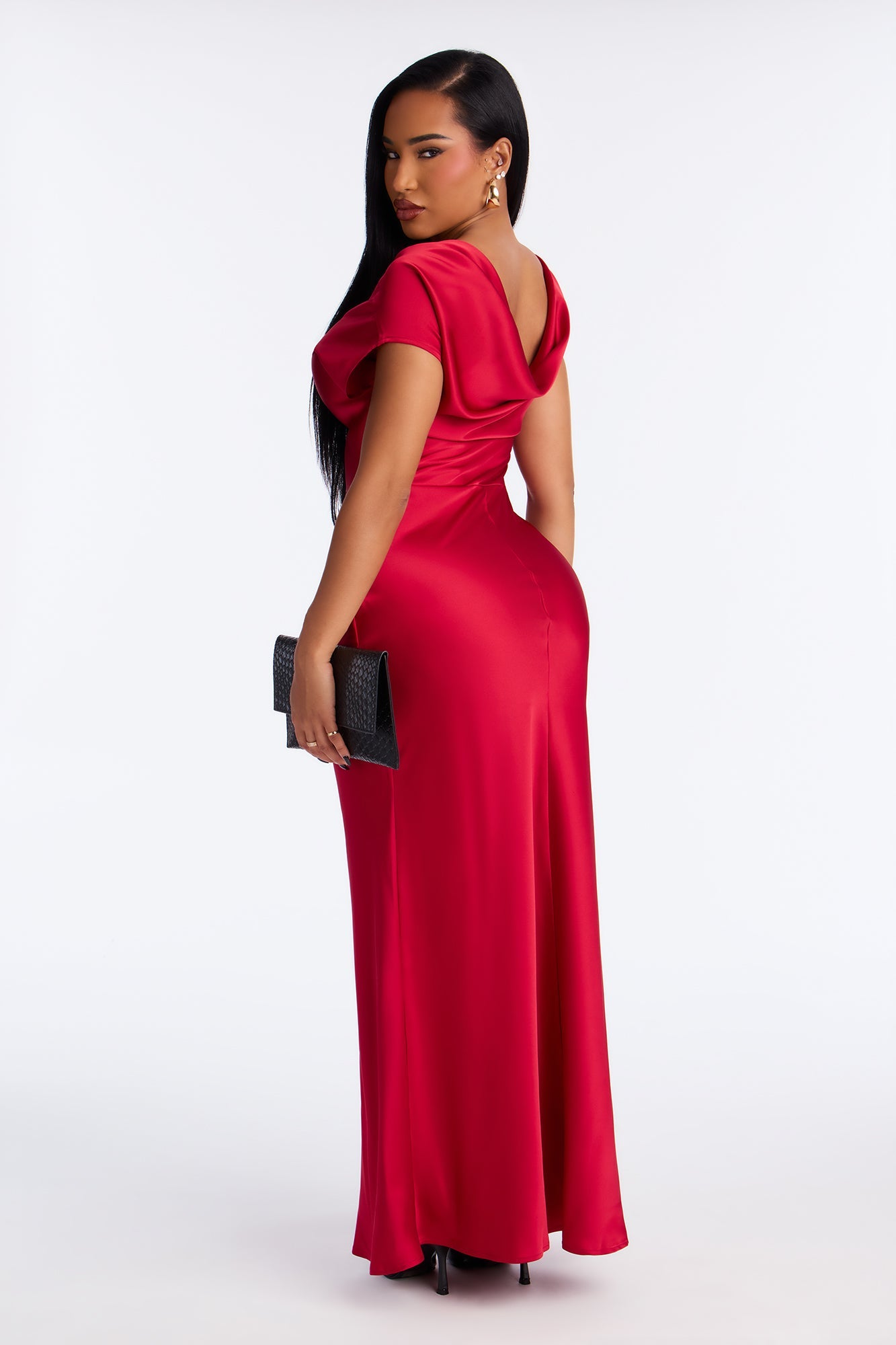 Gleaming Beauty Backless Maxi Gown - Red