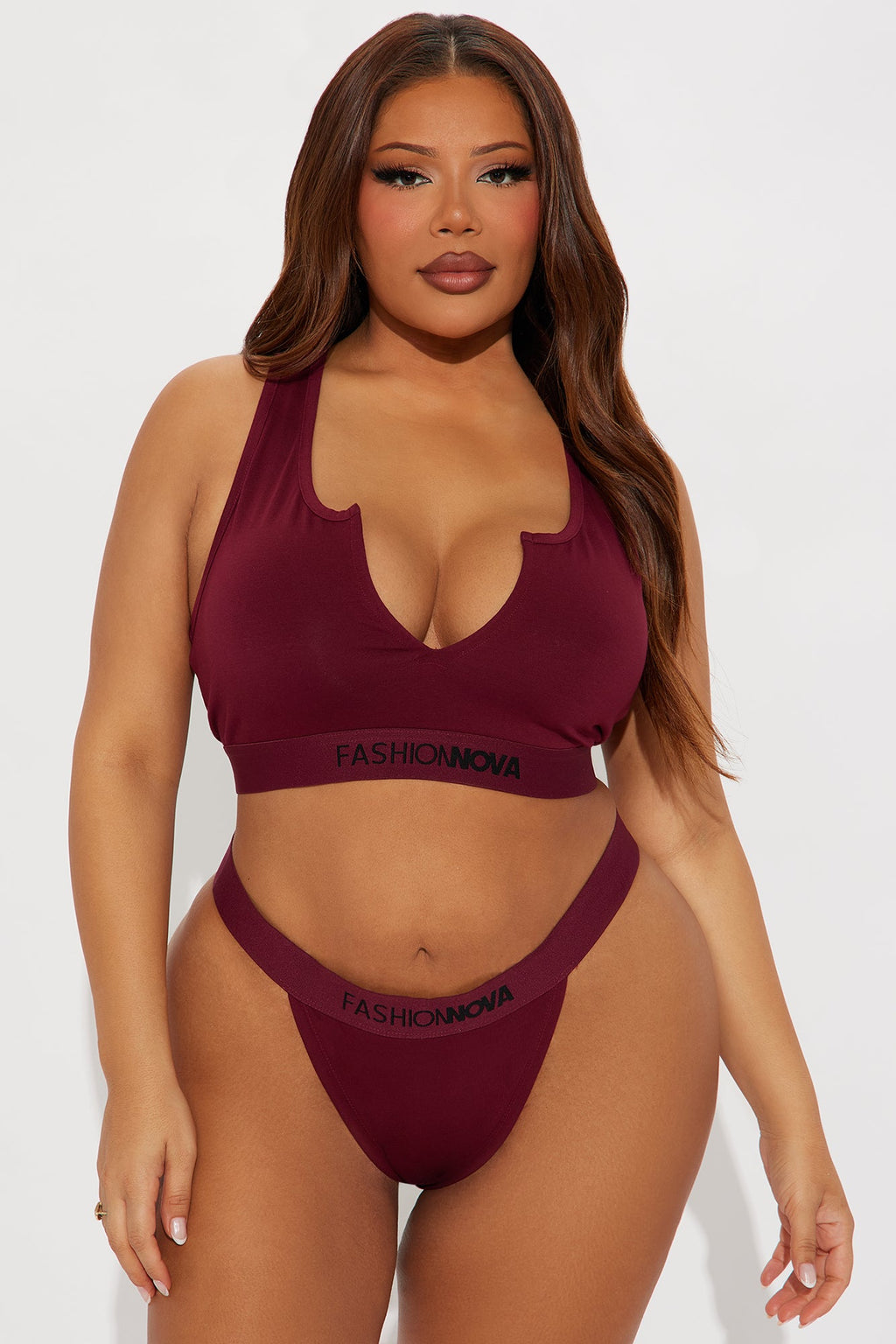 FN Mood Cotton Thong - Wine
