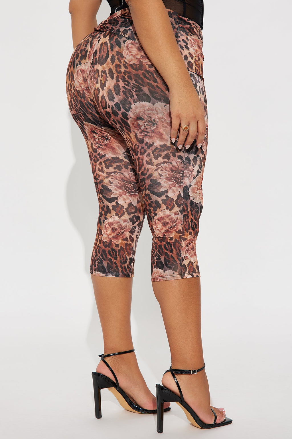 Wildly Seductive Leopard Capri Legging - Brown/combo