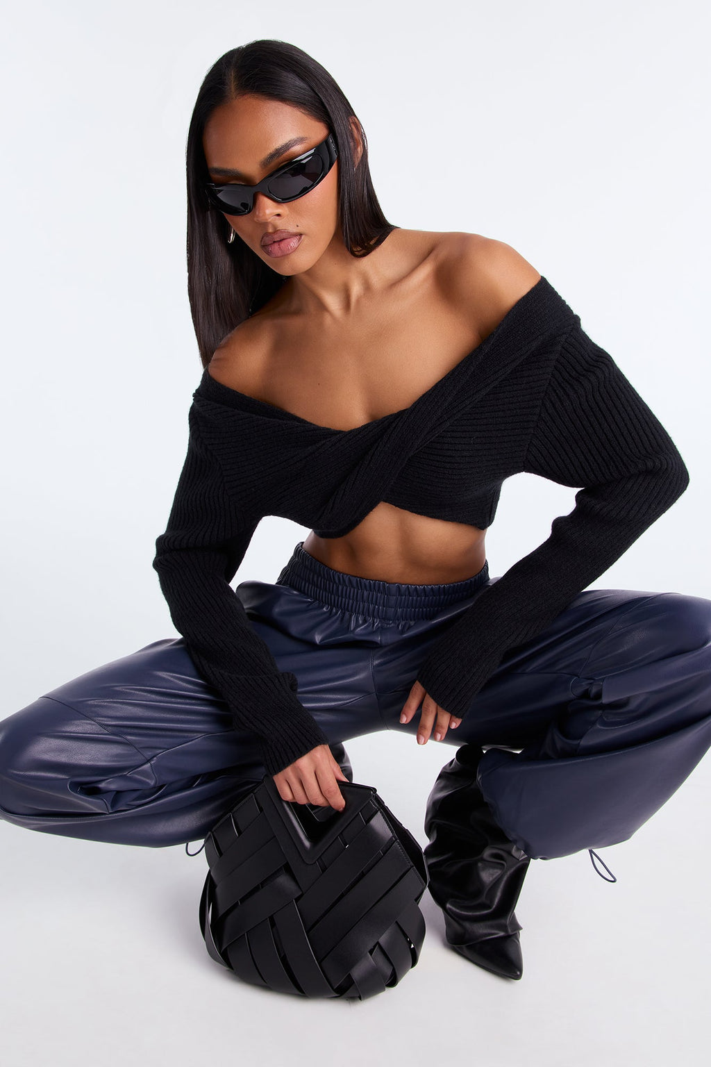 Dana Faux Leather Jogger Pant - Teal