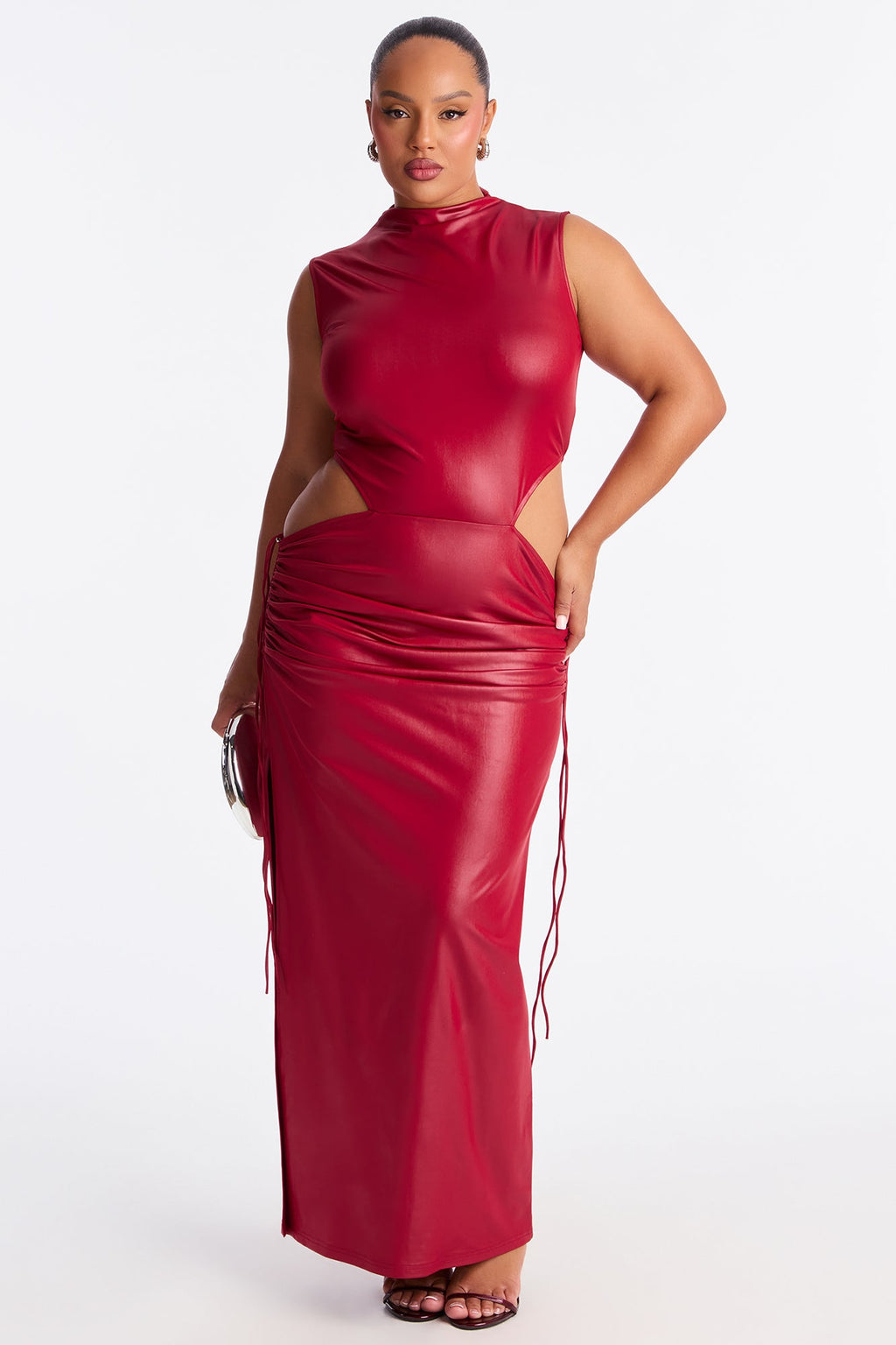 Not A Prob Cut Out Maxi Dress - Red
