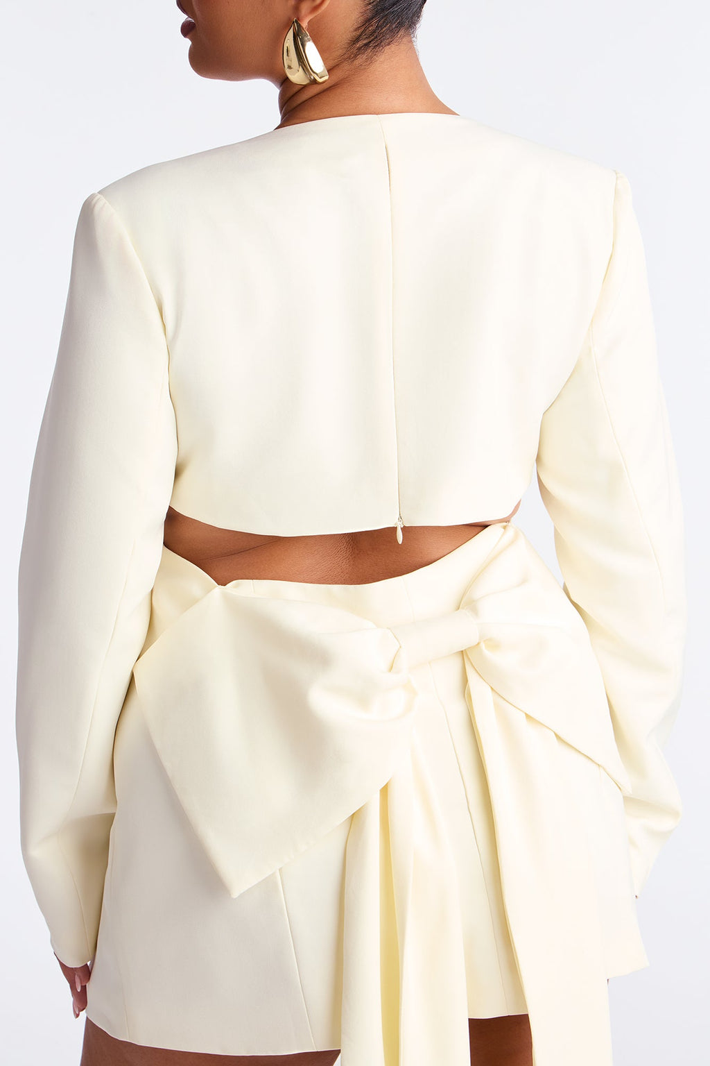 Bow Bae Mini Dress - Ivory