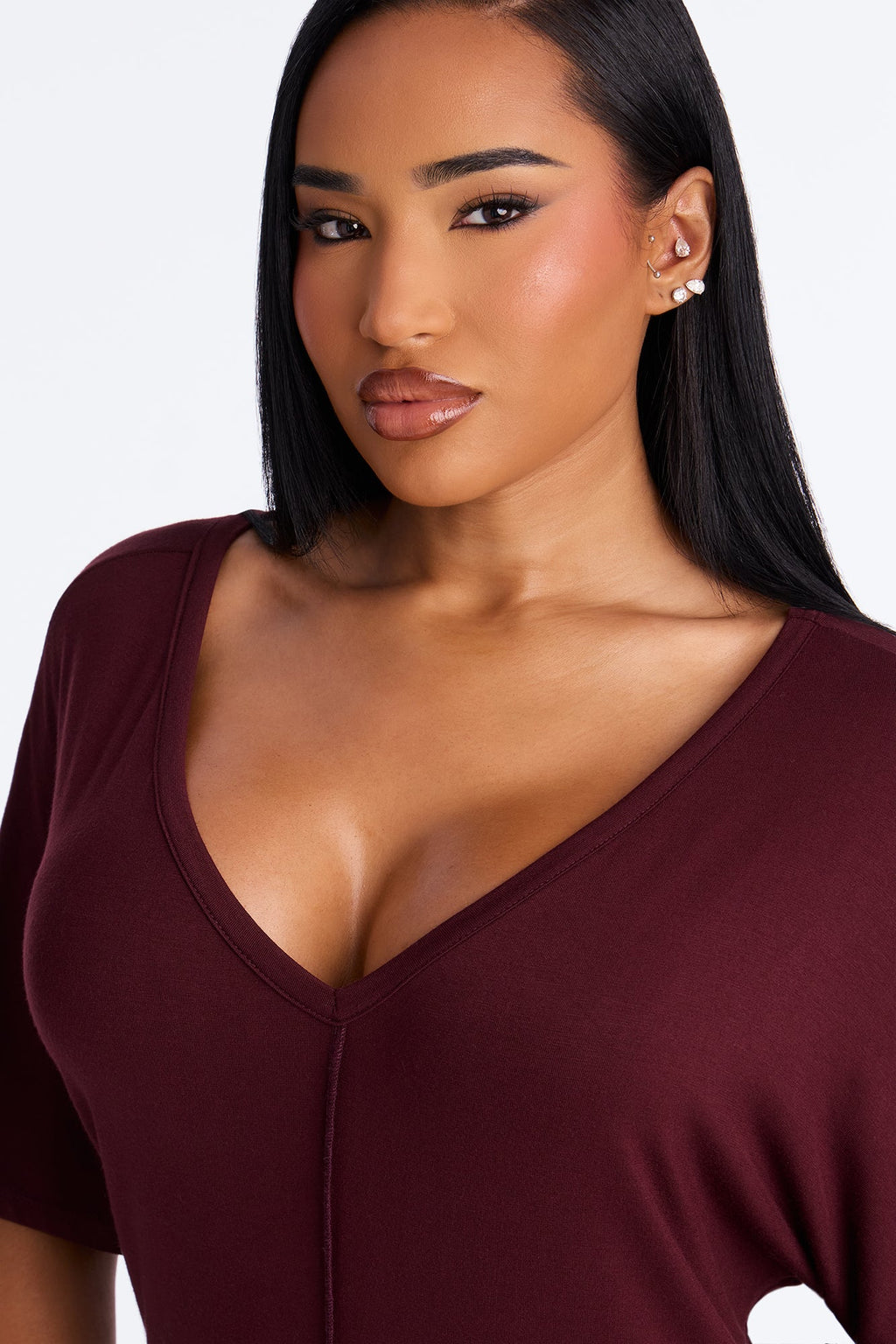 Staying In TShirt Midi Dress - Brown