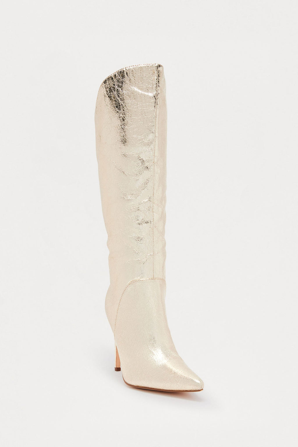 Deanie Stiletto Knee High Boots - Gold