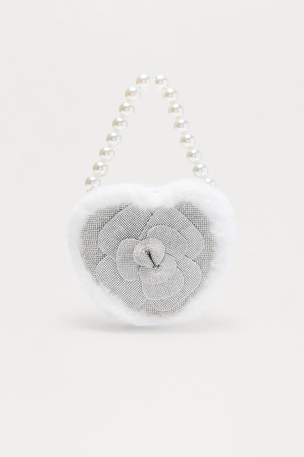Would You Believe It Rhinestone Satchel - Silver