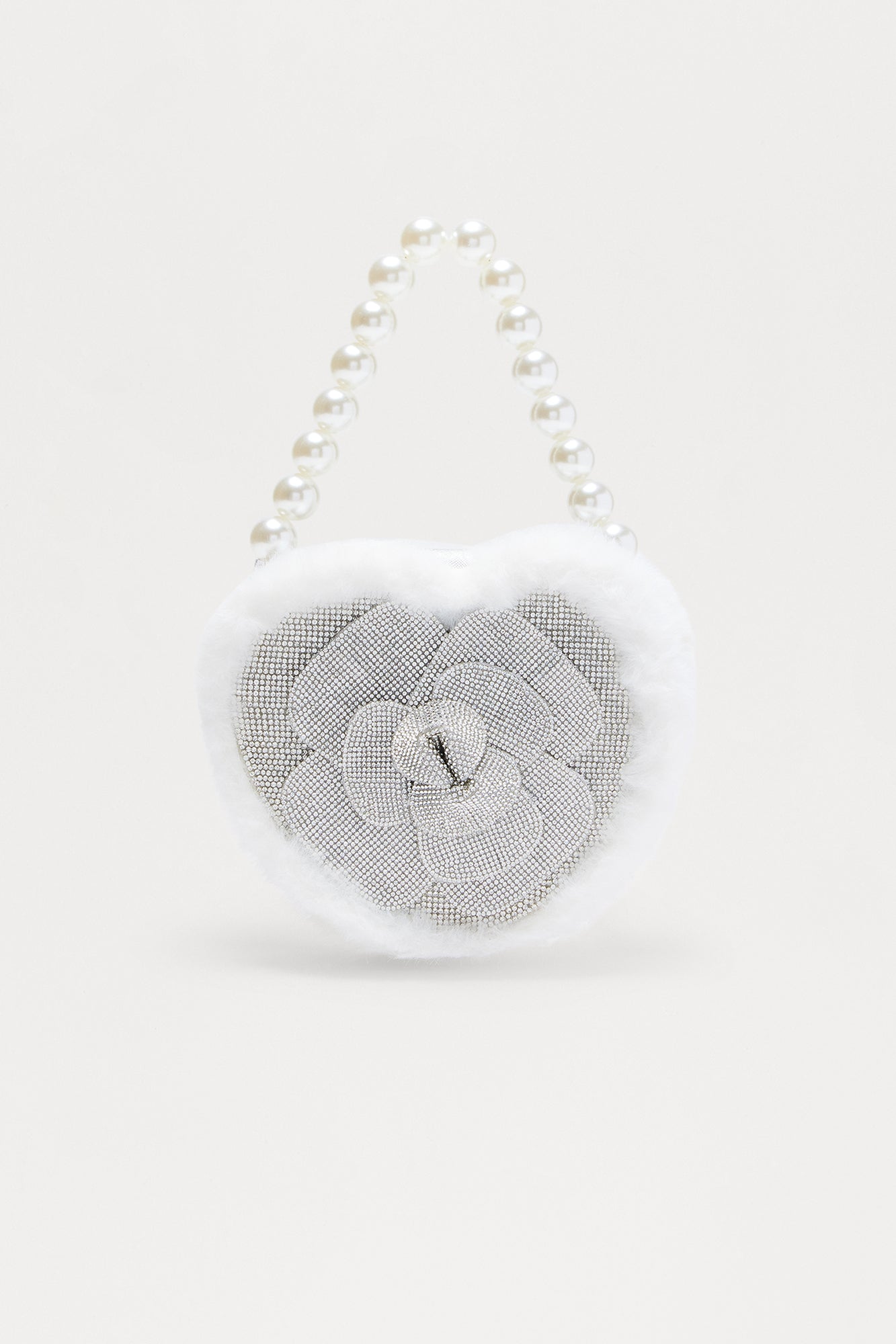 Would You Believe It Rhinestone Satchel - Silver