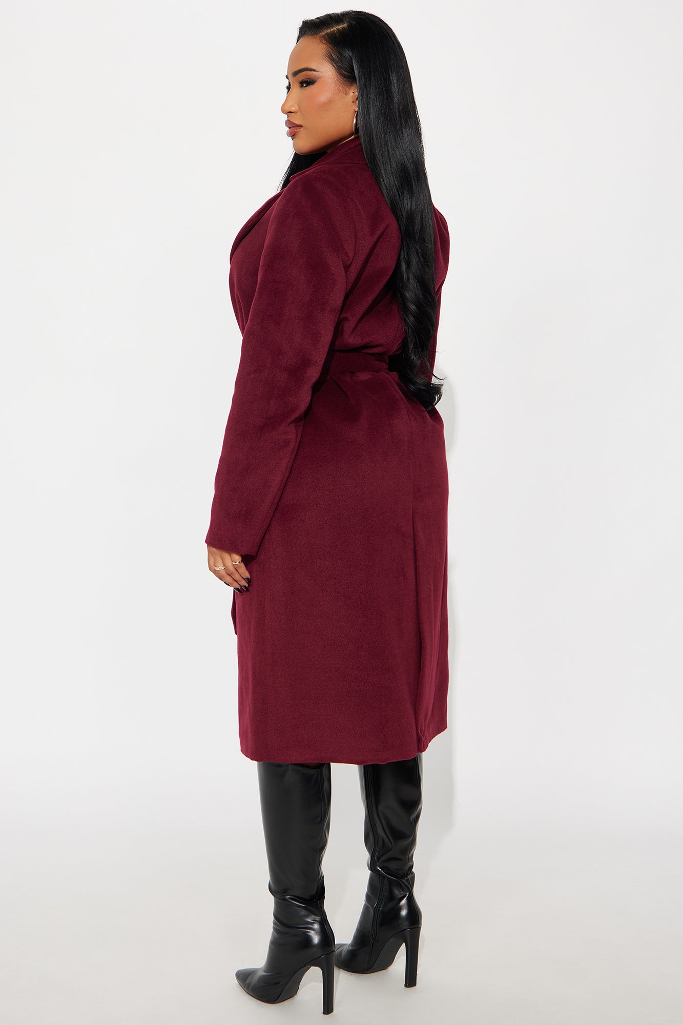 Camile Trench Coat - Wine