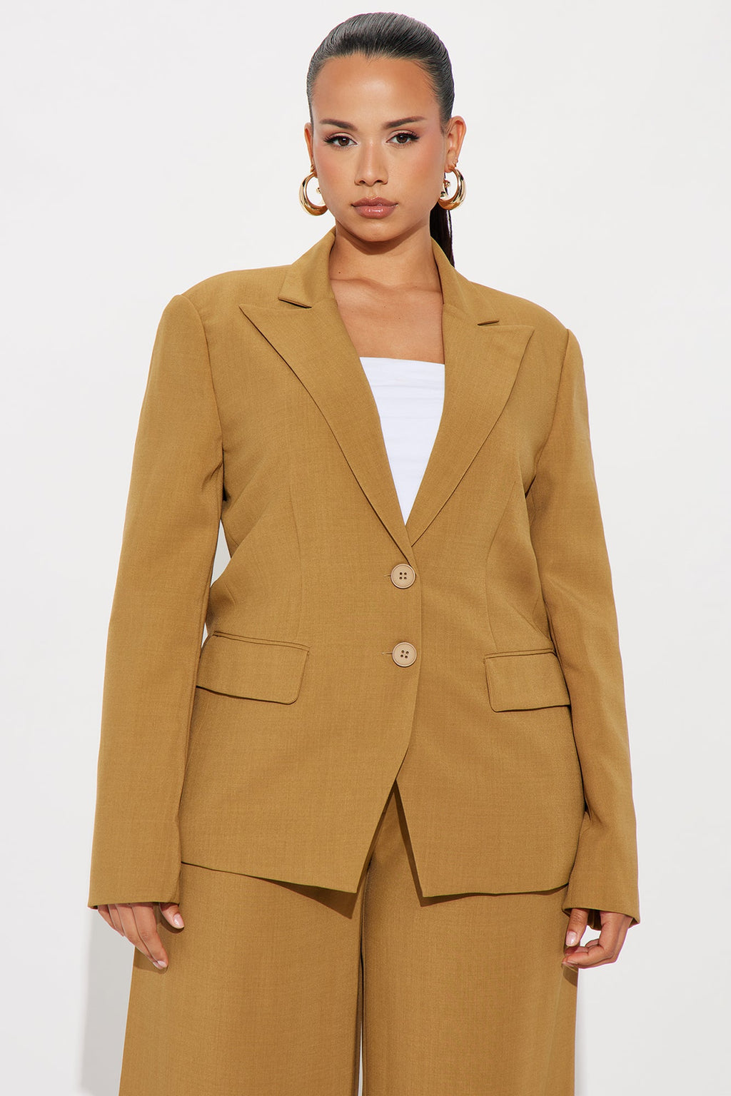 Leslie Fitted Blazer - Mustard