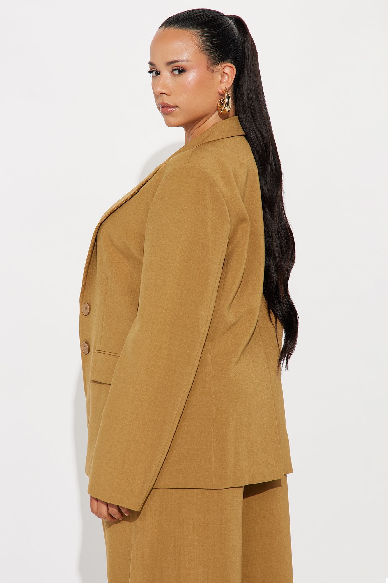Leslie Fitted Blazer - Mustard