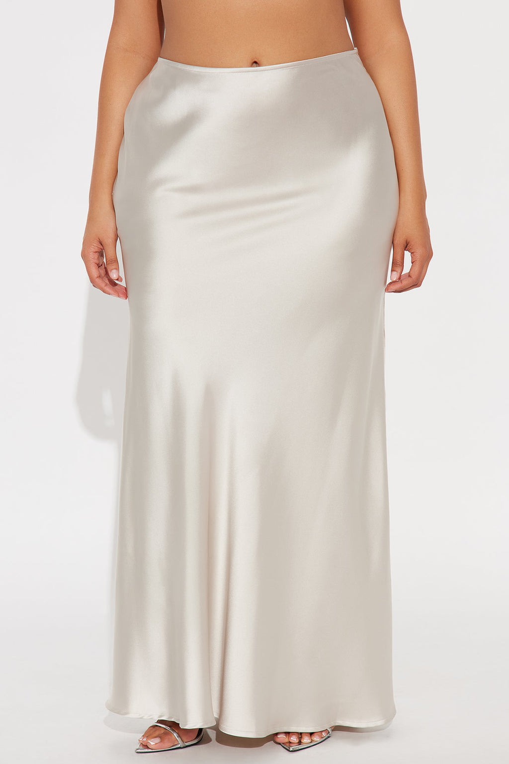 Love Like This Satin Maxi Skirt - Silver