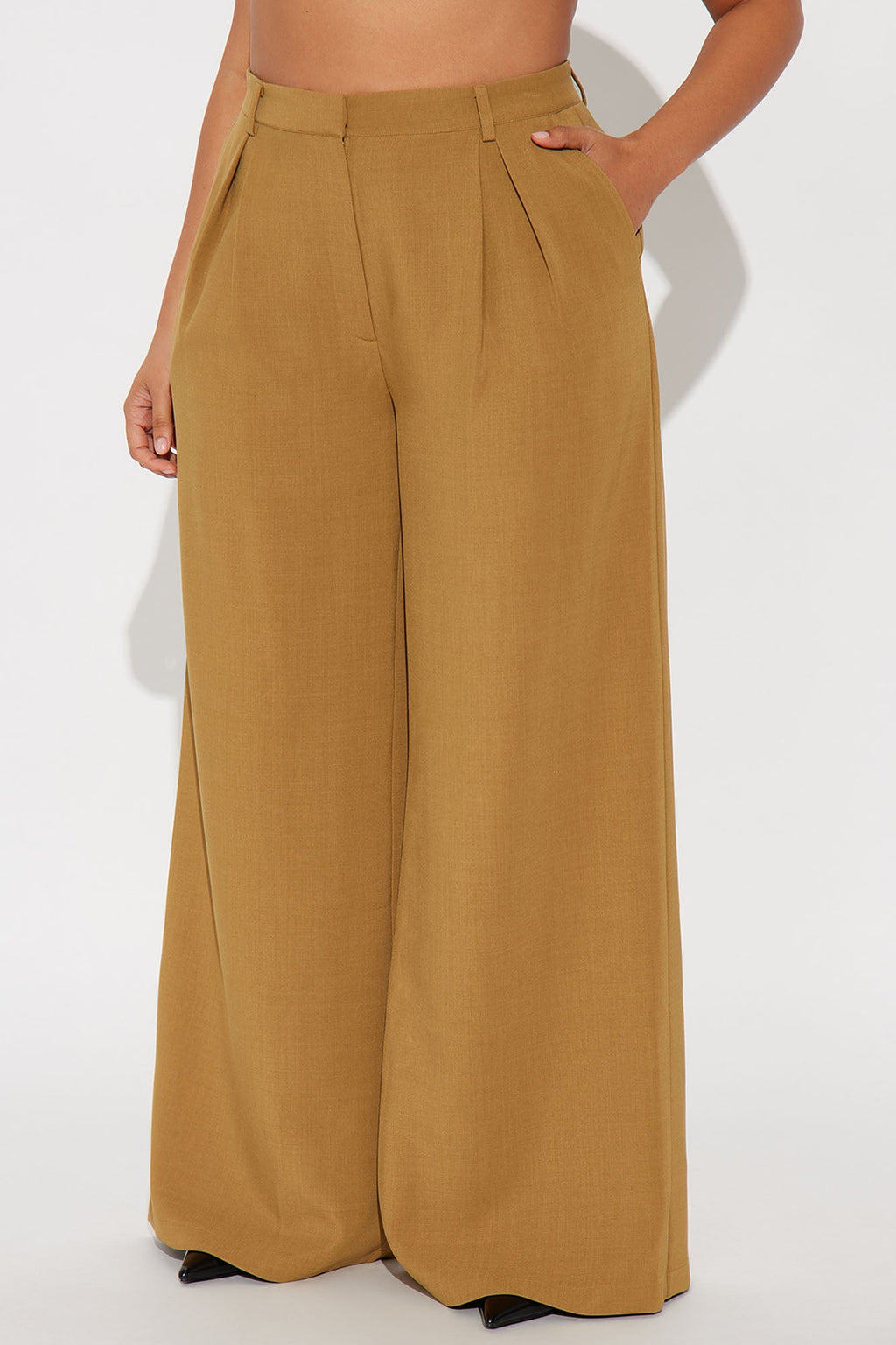 Leslie Pleated Trouser Pant 33″ - Mustard