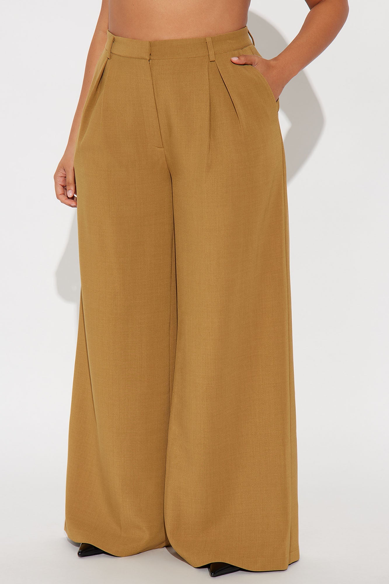 Leslie Pleated Trouser Pant 33″ - Mustard