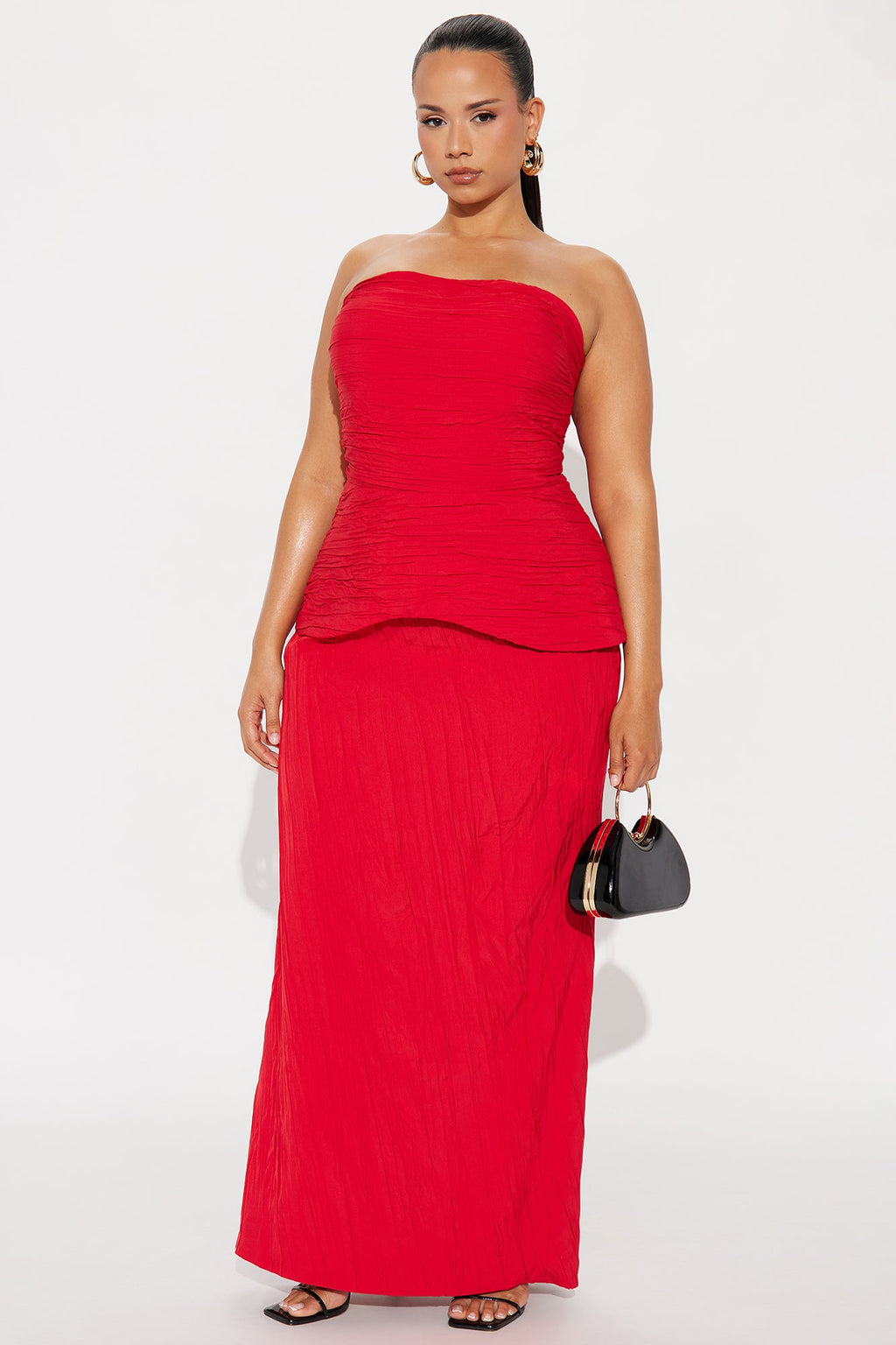 Cannot Be Tamed Pleated Gown - Red