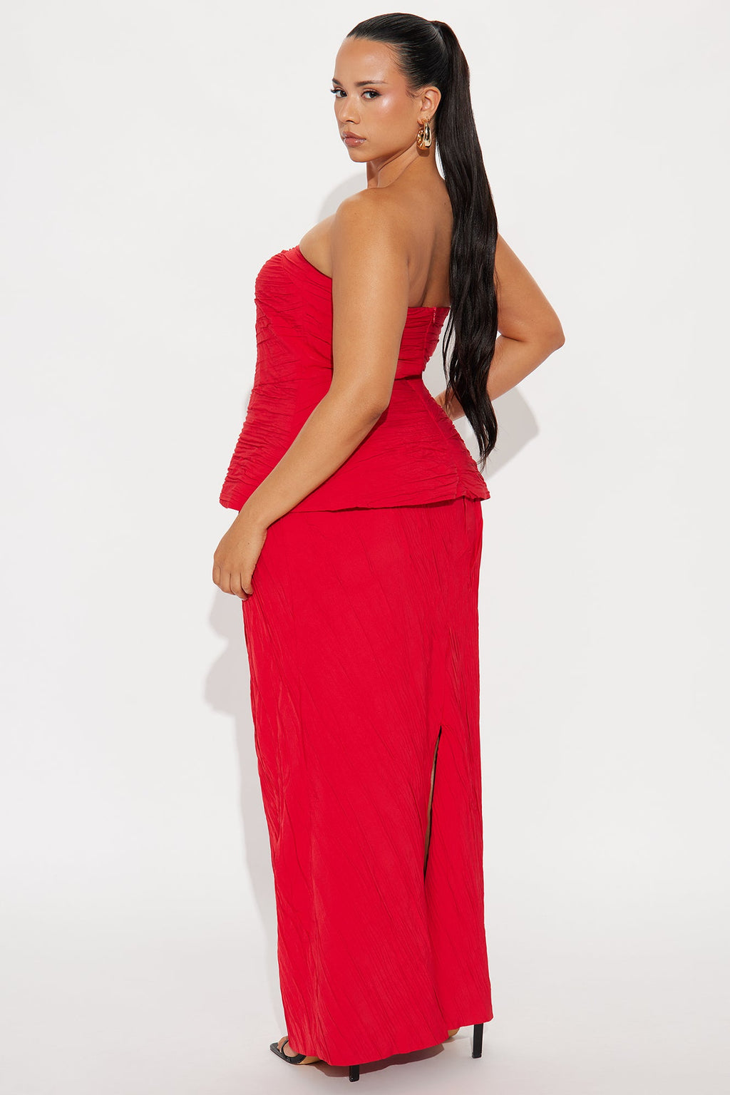Cannot Be Tamed Pleated Gown - Red