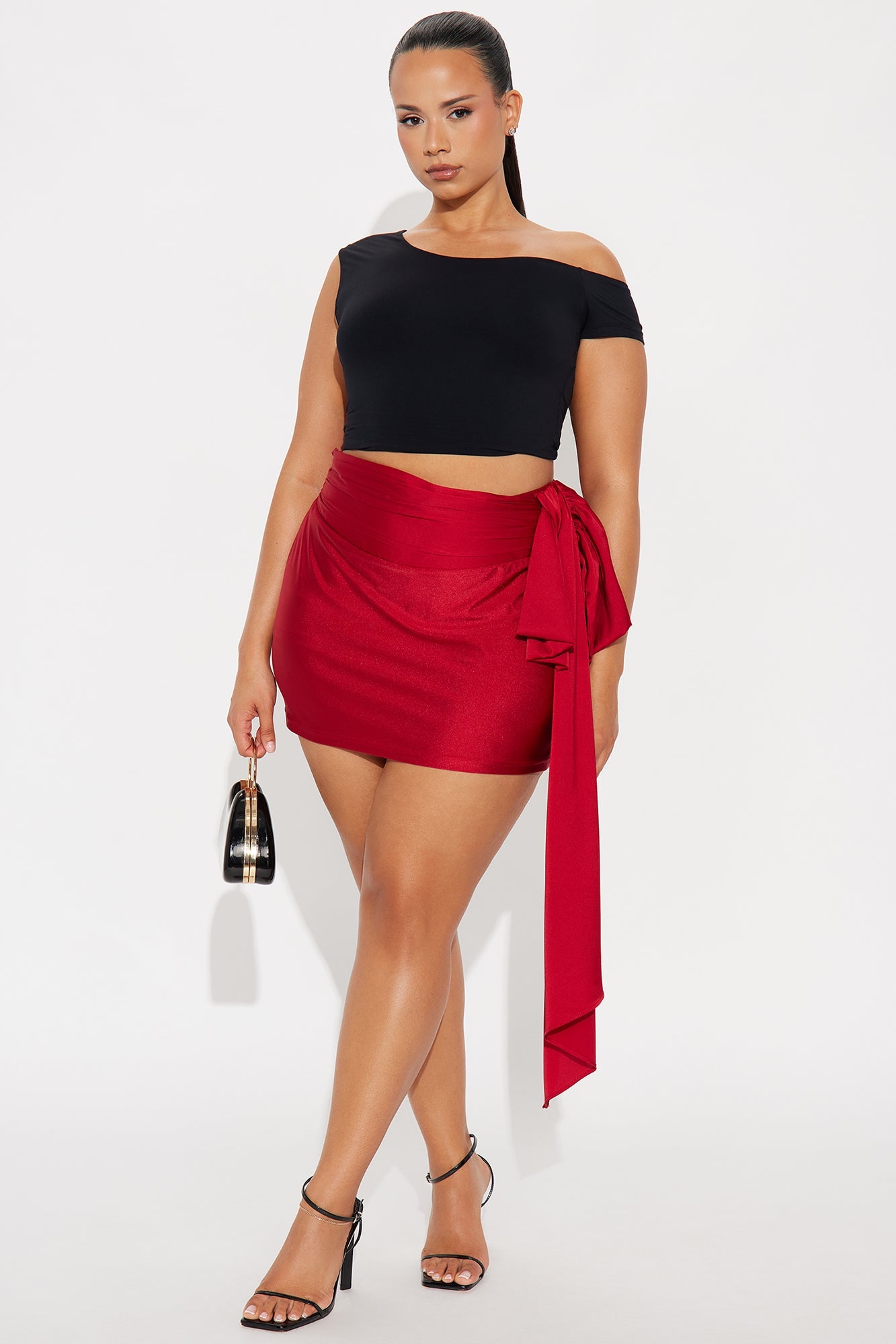 Put A Bow On It Mini Skirt - Red
