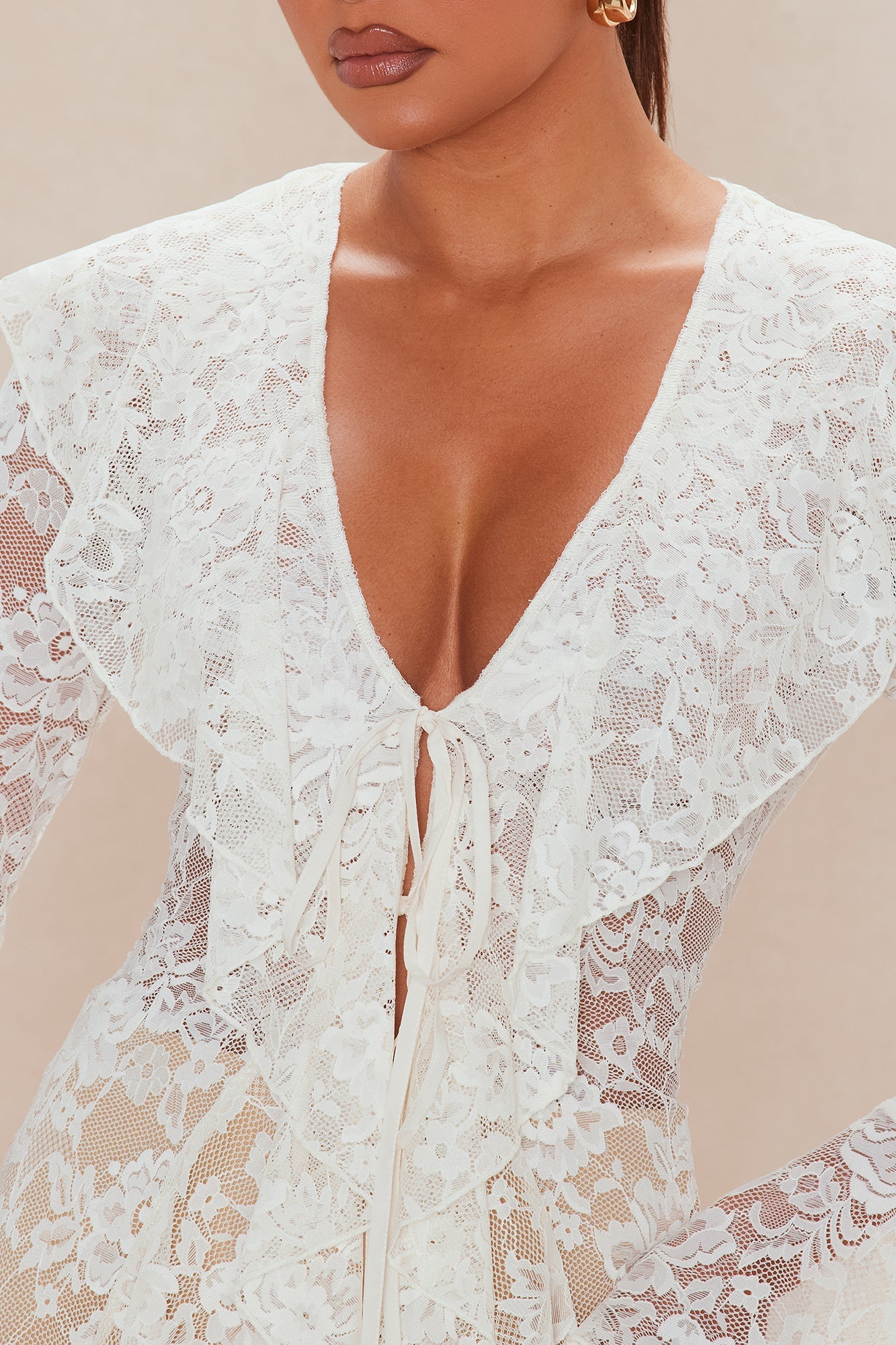With The Wind Lace Cardigan - Ivory
