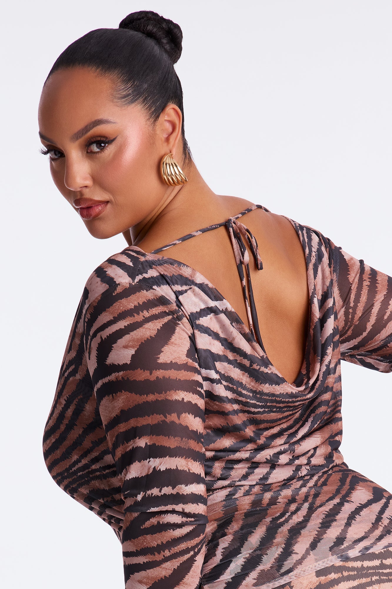 Wild Gal Mesh Maxi Skirt Set - Black/combo