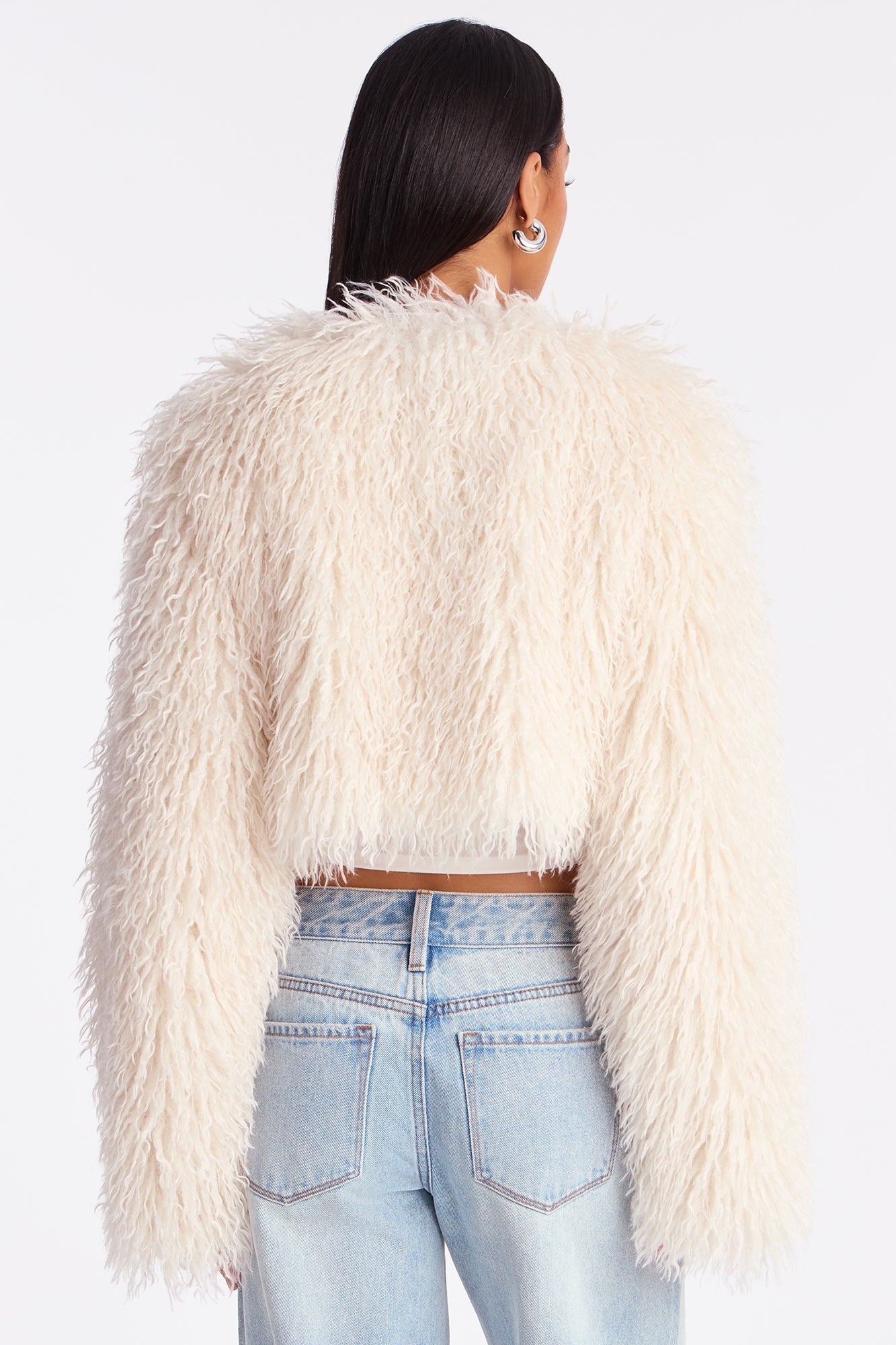 Sydney Faux Fur Coat - Ivory