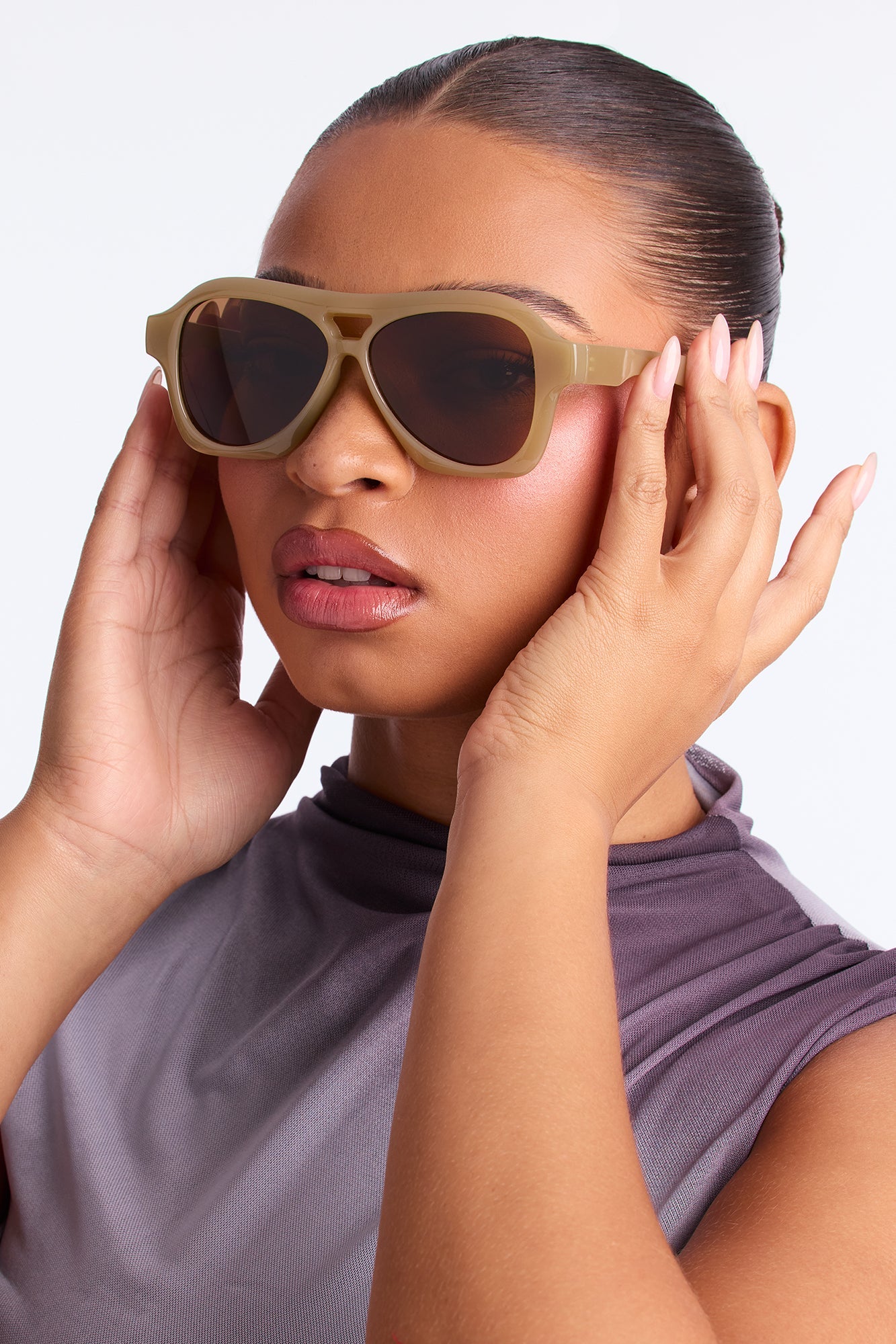 Just Cruising By Aviator Sunglasses - Brown