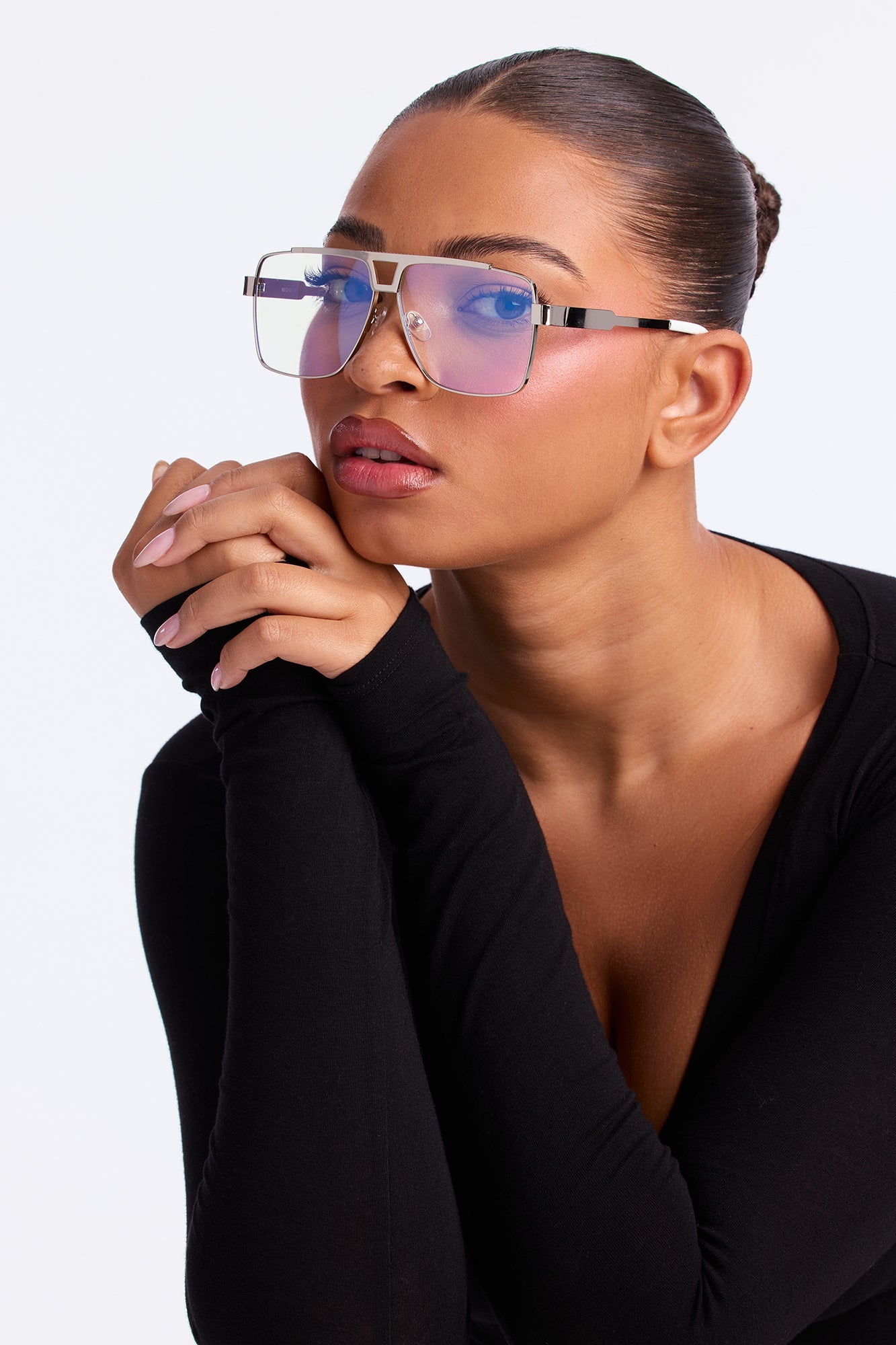 Sorry I'm Booked Blue Light Glasses - Silver