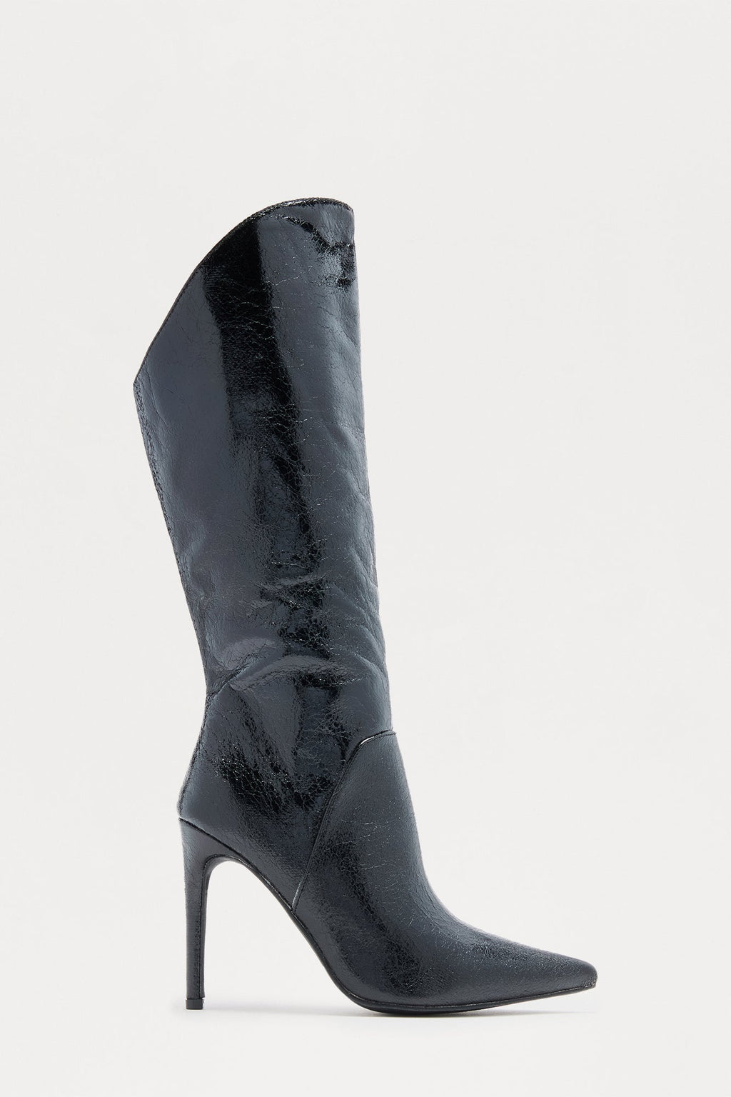 Deanie Stiletto Knee High Boots - Black