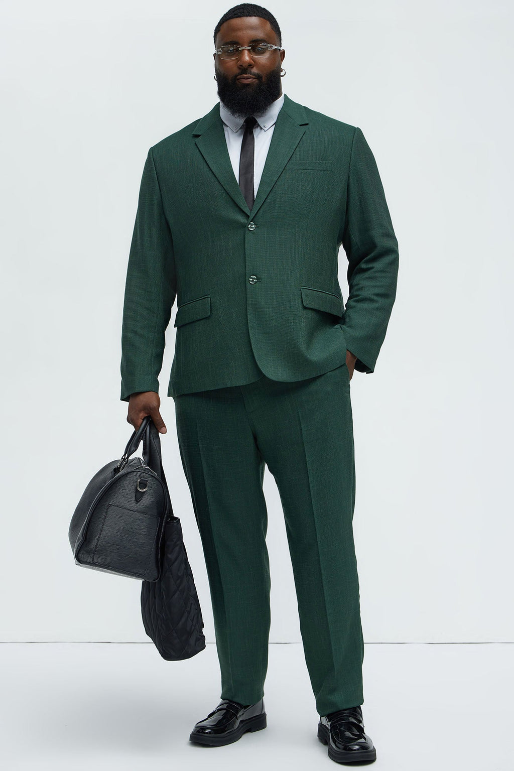 Shepton Solid Texture Blazer - Green