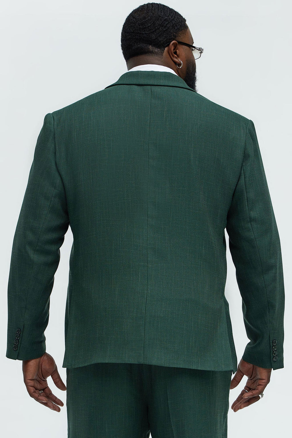 Shepton Solid Texture Blazer - Green