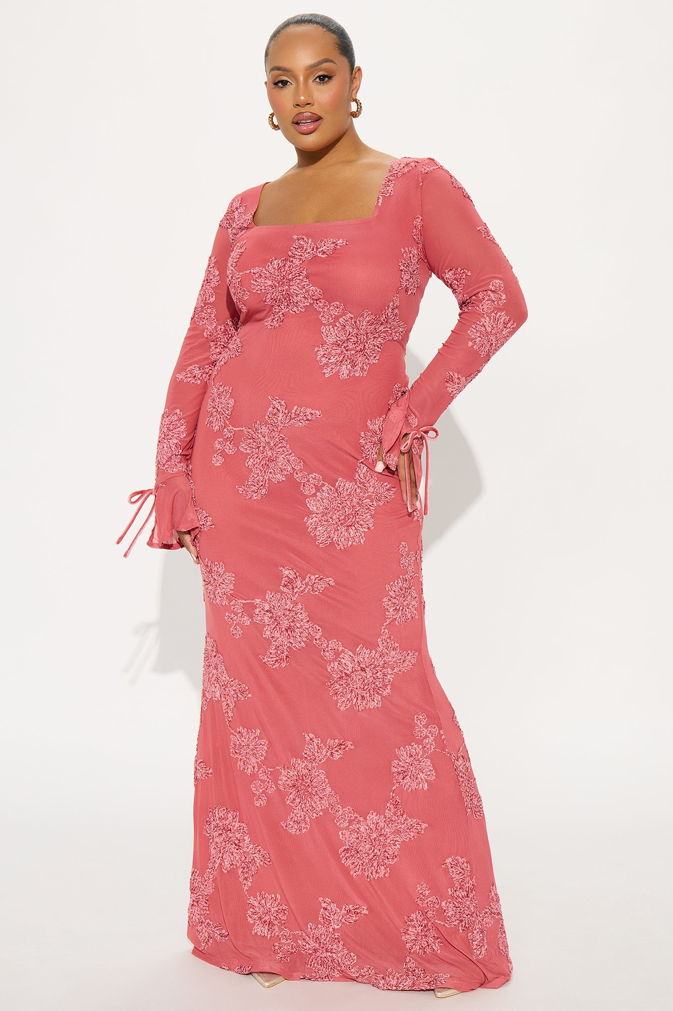 Still Obsessed Mesh Maxi Dress - Rose