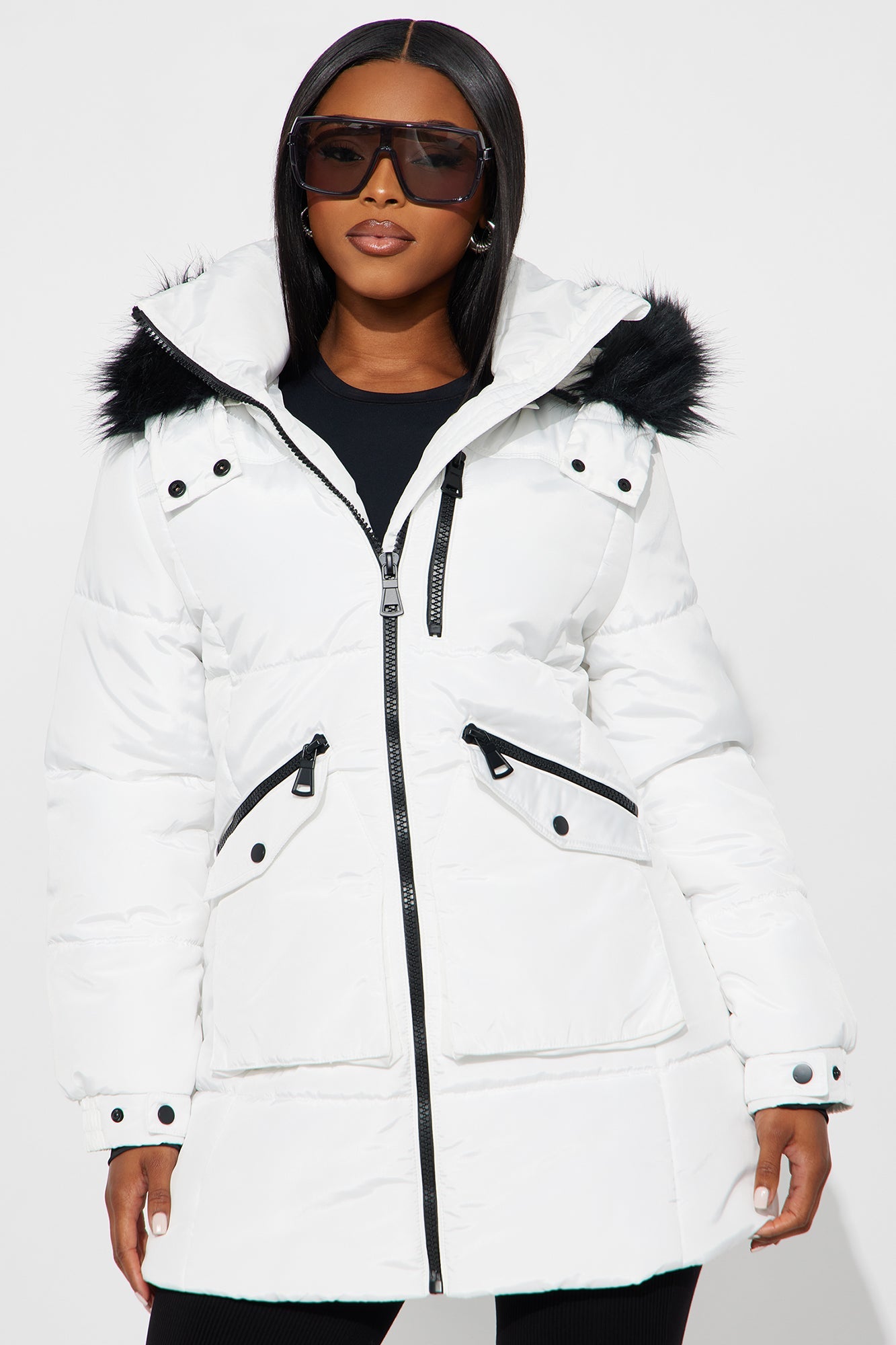 Cold Feelings Puffer Jacket - White