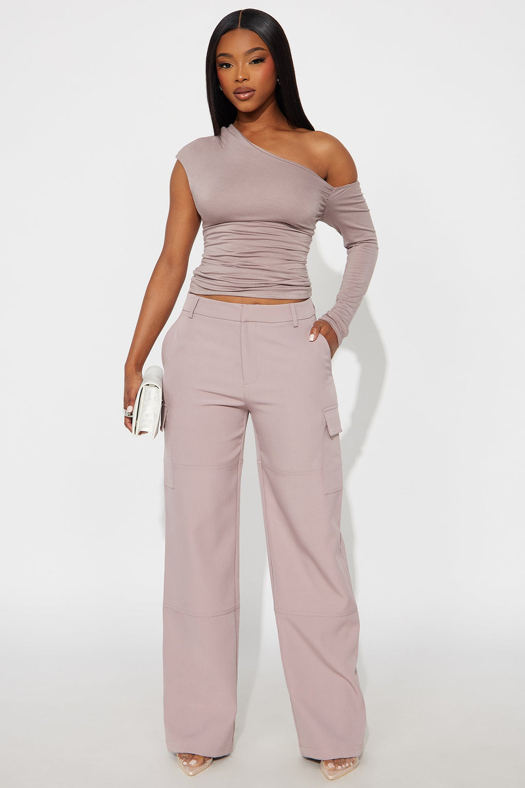 No Chill Wide Leg Cargo Pant 32″ - Orchid
