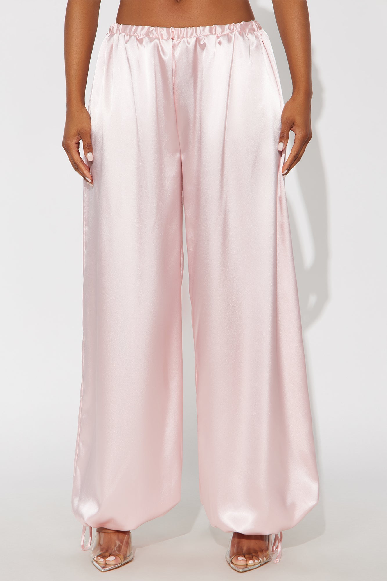 Destinee Satin Balloon Pants 29″ - Blush