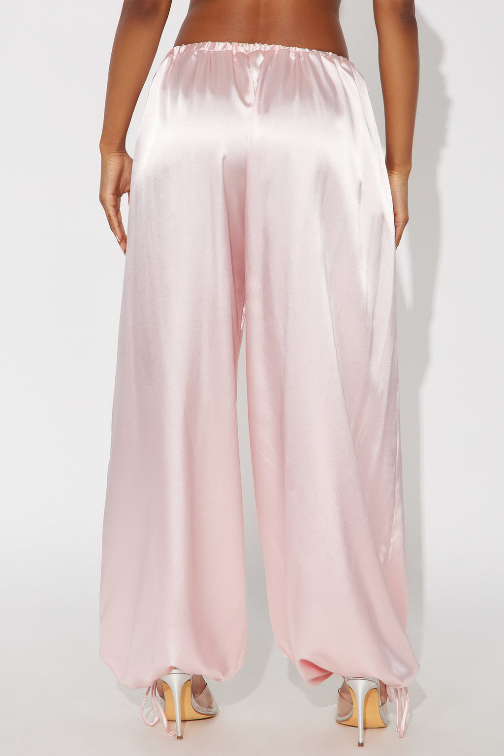 Destinee Satin Balloon Pants 29″ - Blush