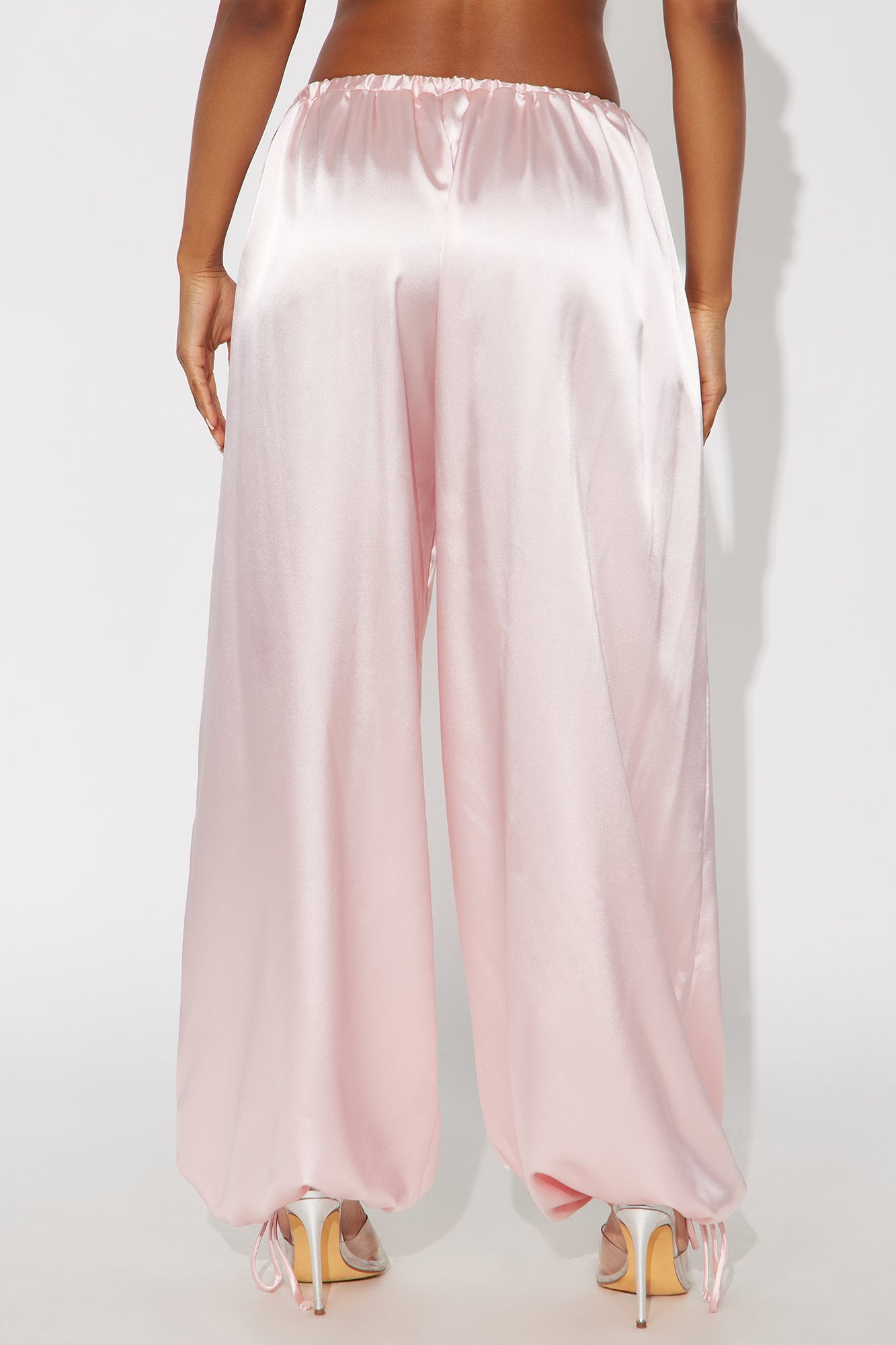 Destinee Satin Balloon Pants 29″ - Blush